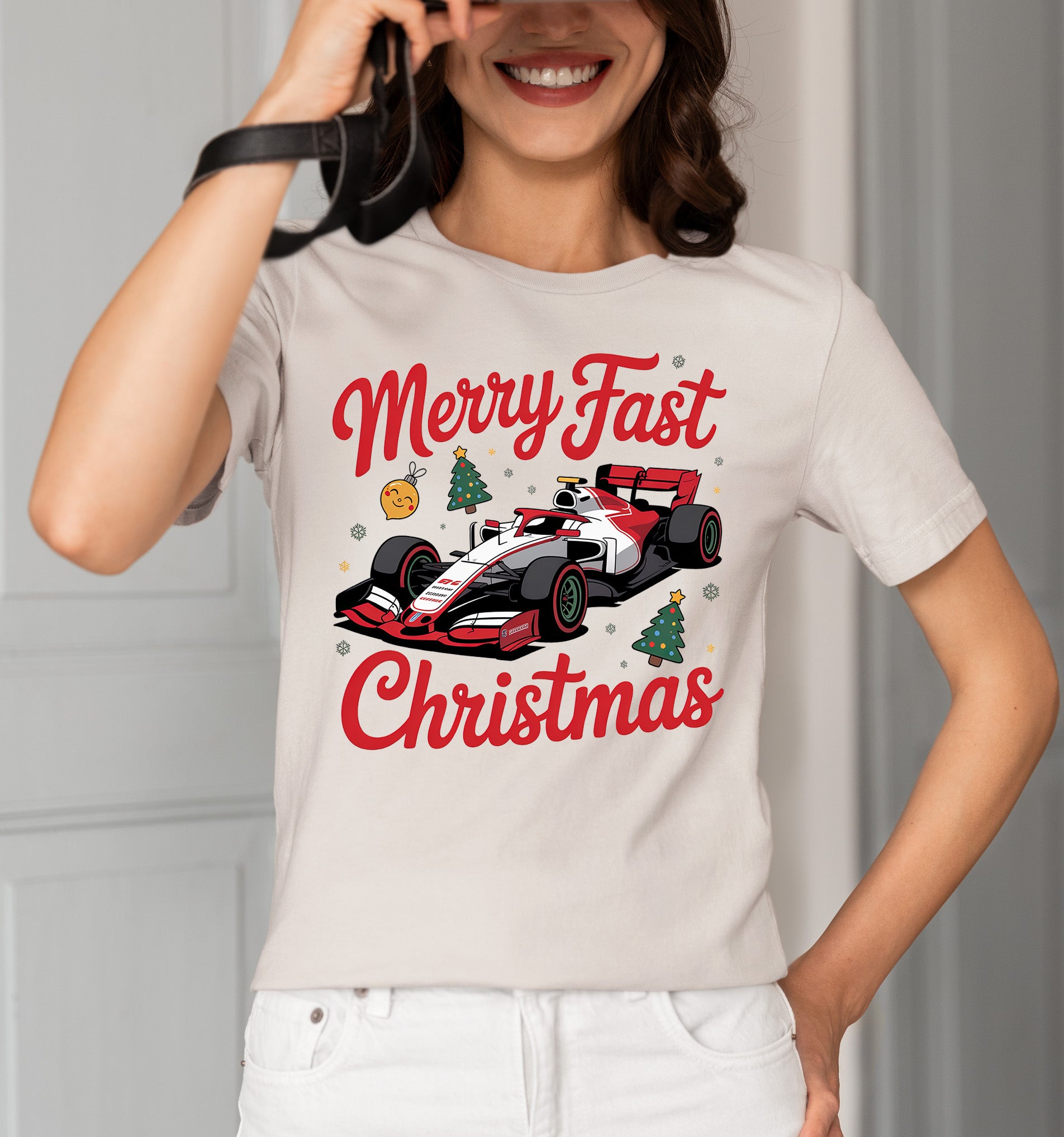 Merry Fast Christmas - Festive Holiday Theme for Winter Wear, Cozy Red & Green Vibes, Seasonal Gift Idea T-Shirt
