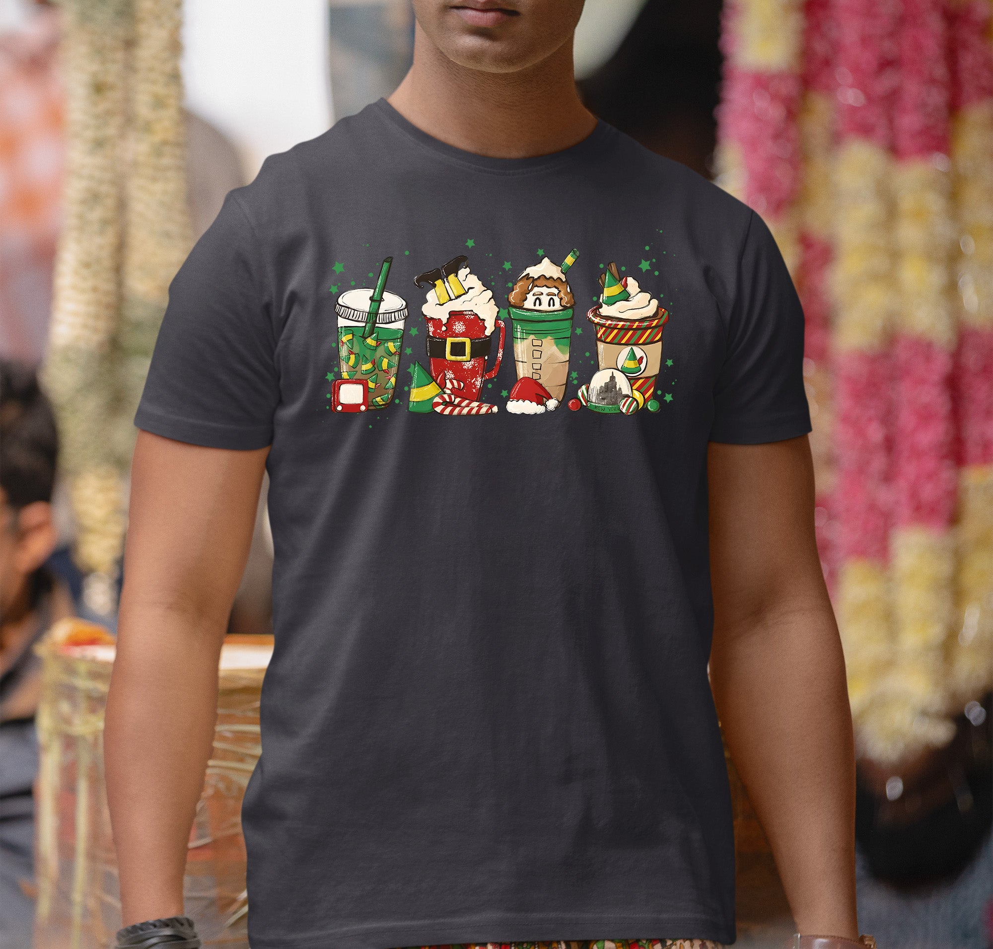 Milkshake Christmas Scene Festive Holiday Flavor Mood for Seasonal Cheer and Warm Winter Moments T-Shirt