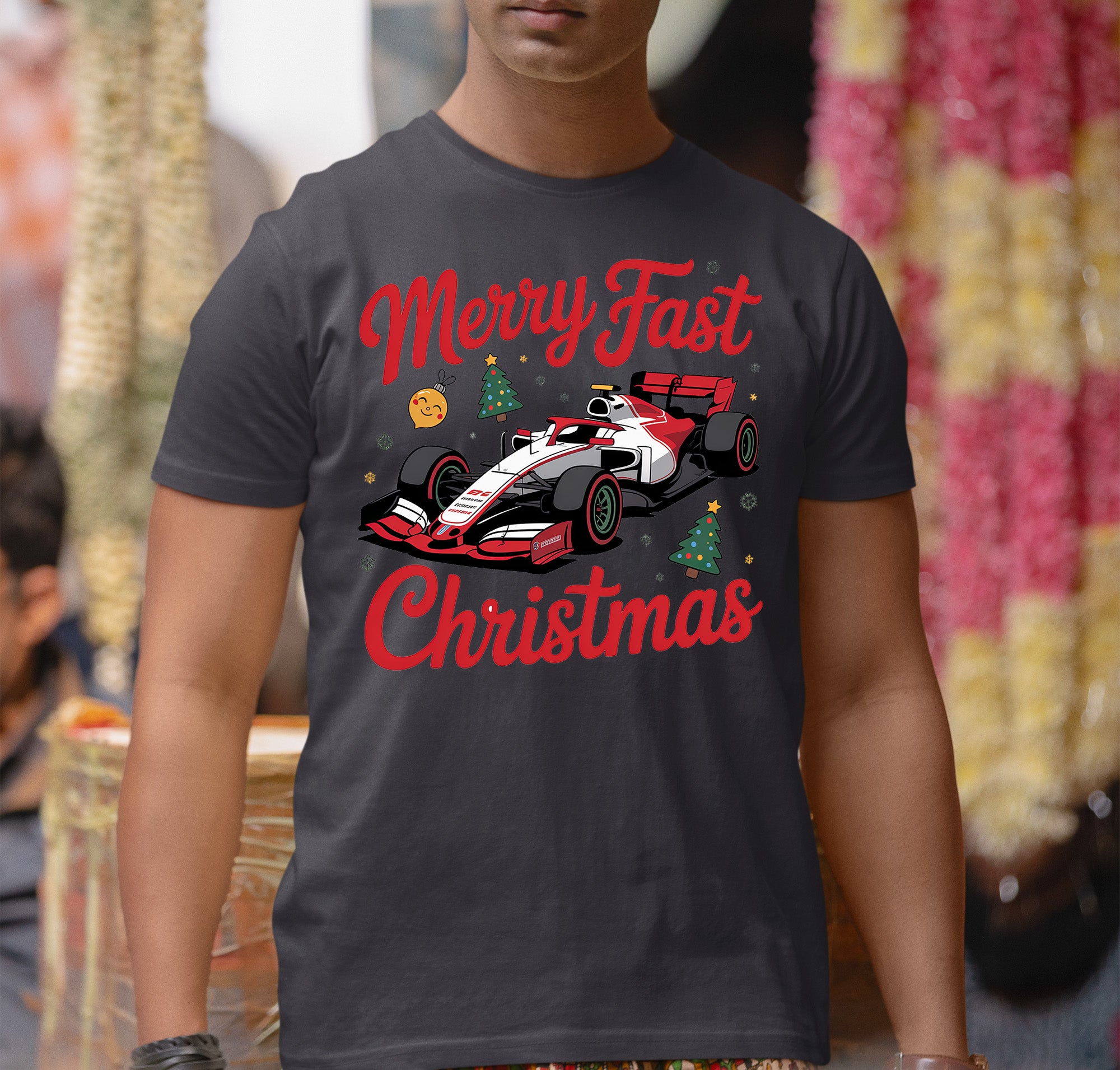 Merry Fast Christmas - Festive Holiday Theme for Winter Wear, Cozy Red & Green Vibes, Seasonal Gift Idea T-Shirt