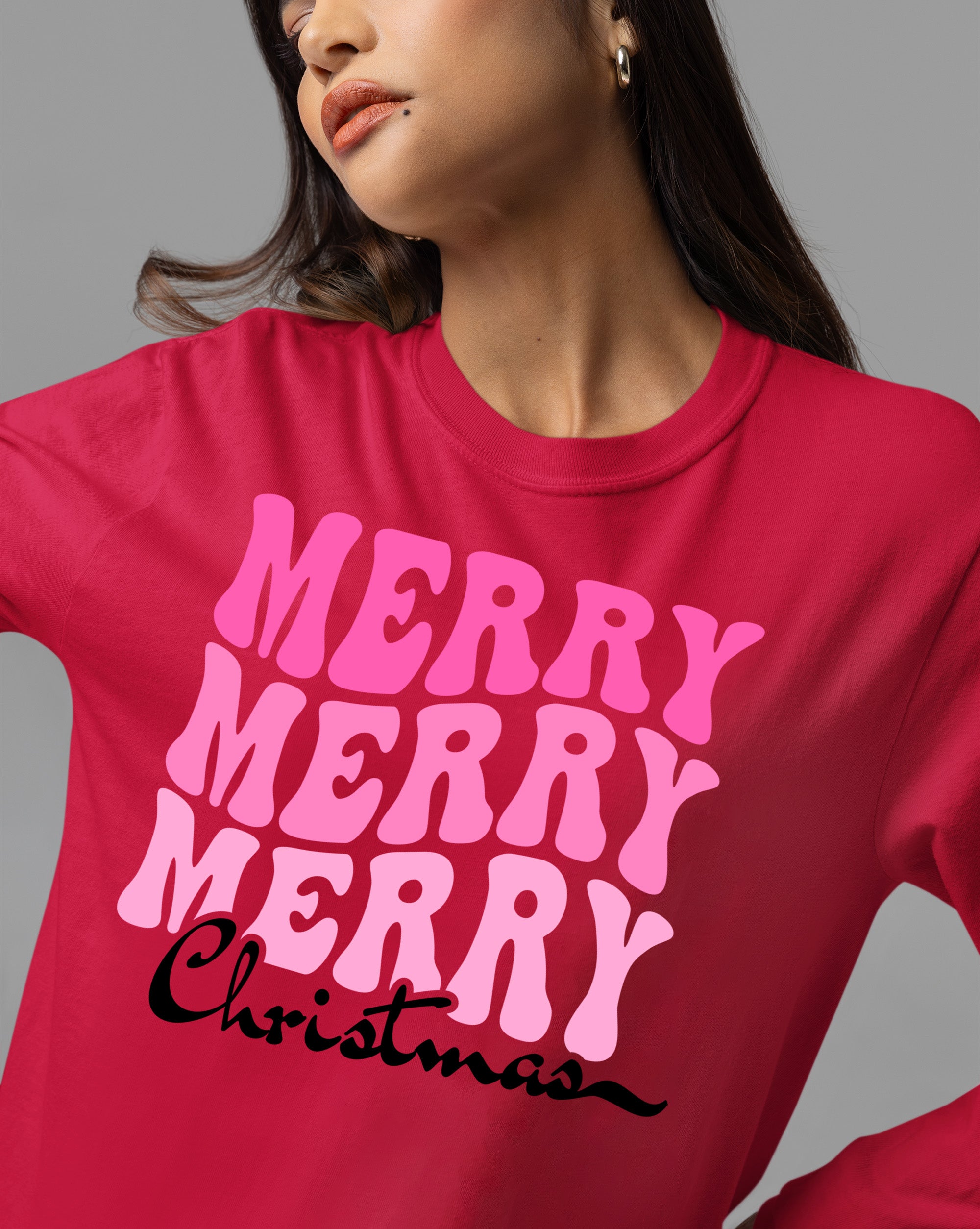 Merry Merry Merry Christmas - Handmade Keepsake Gift for Cozy Festive Cheer T-Shirt