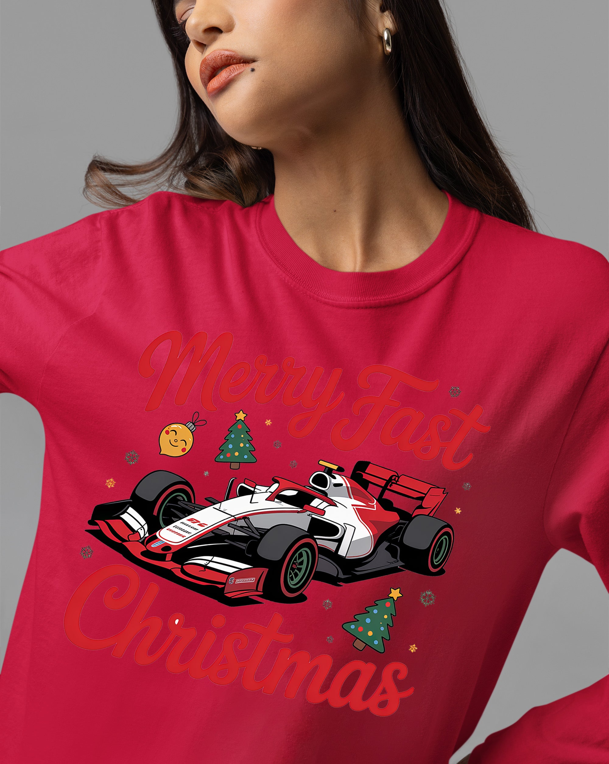 Merry Fast Christmas - Festive Holiday Theme for Winter Wear, Cozy Red & Green Vibes, Seasonal Gift Idea T-Shirt