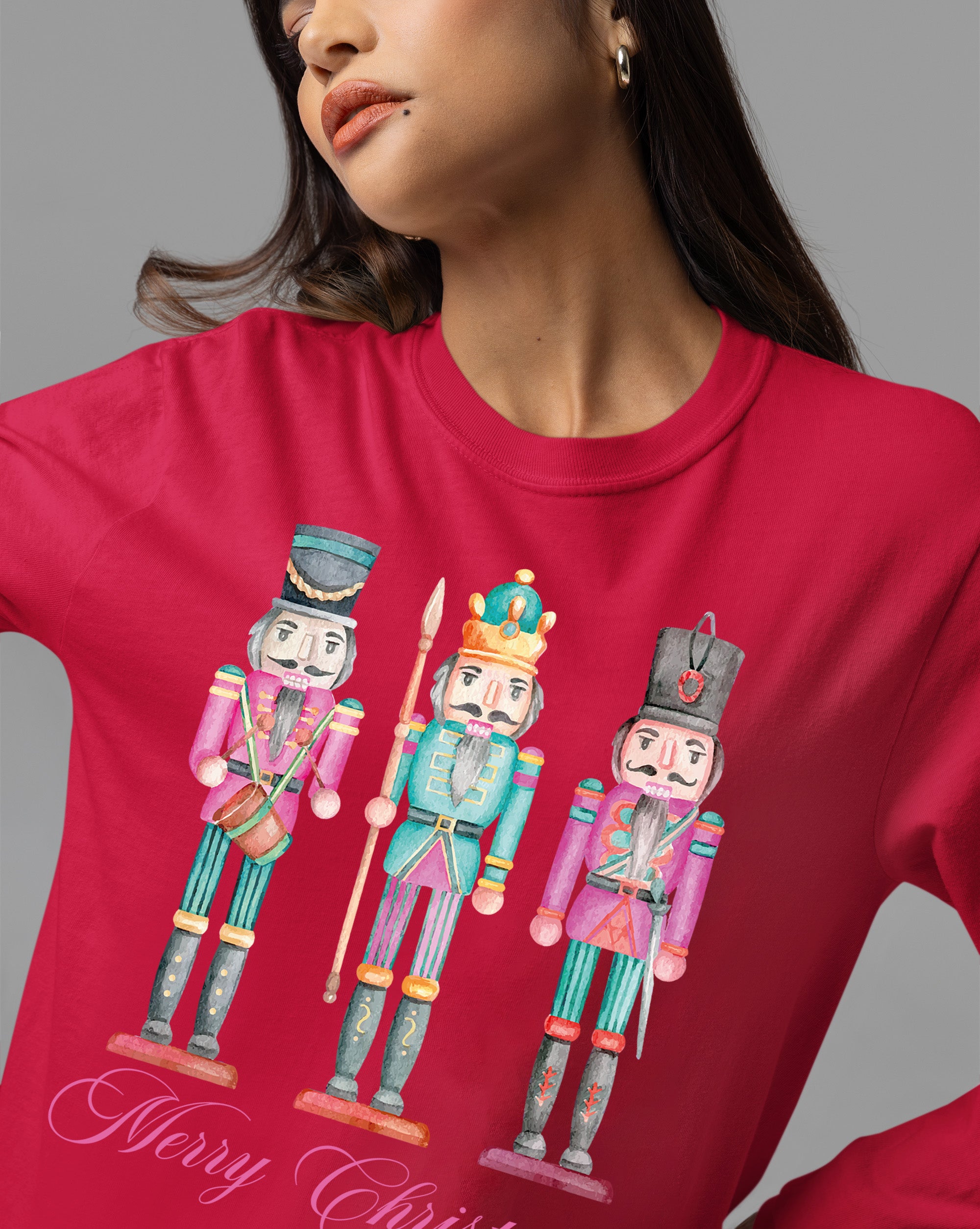 Merry Christmas Statues - Handcrafted Resin Figures for Holiday Collectibles and Display T-Shirt