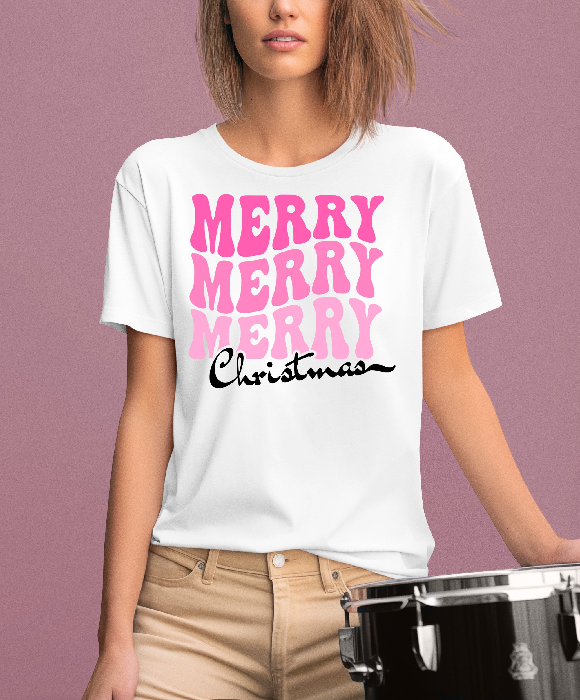 Merry Merry Merry Christmas - Handmade Keepsake Gift for Cozy Festive Cheer T-Shirt