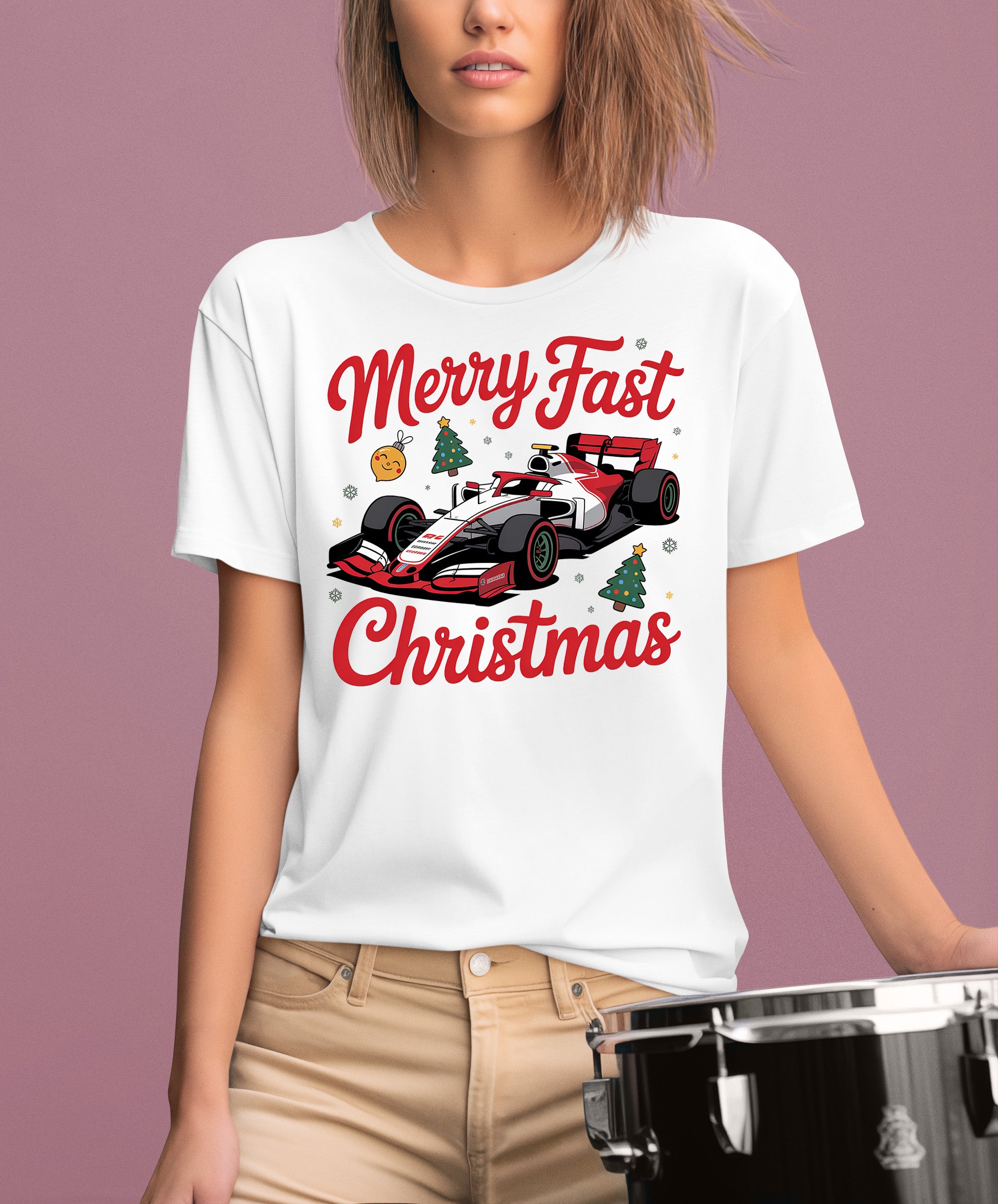 Merry Fast Christmas - Festive Holiday Theme for Winter Wear, Cozy Red & Green Vibes, Seasonal Gift Idea T-Shirt