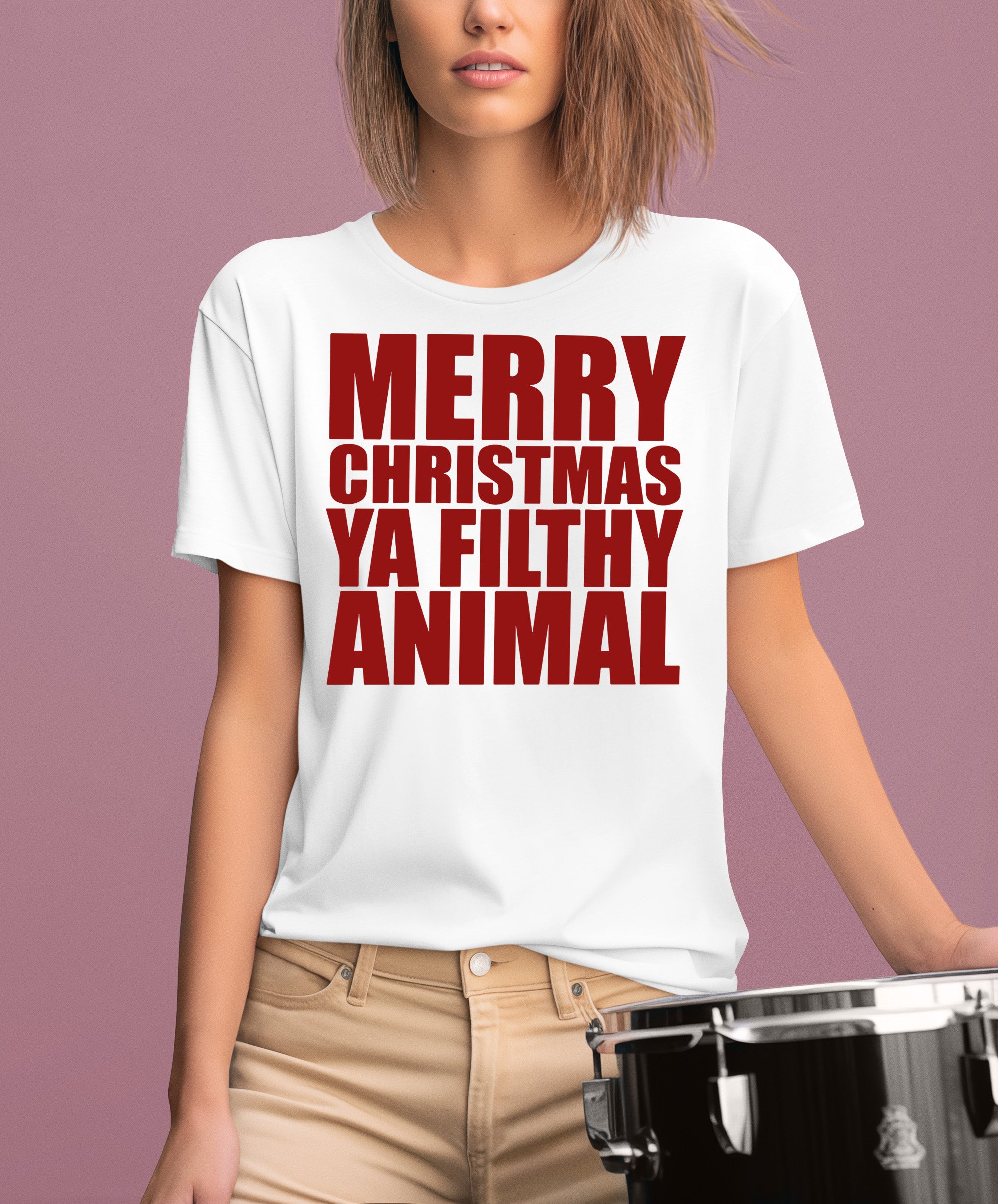 Merry Christmas Ya Filthy Animals - Humorous Holiday Movie Quote Gift Idea, Classic Christmas Laugh T-Shirt