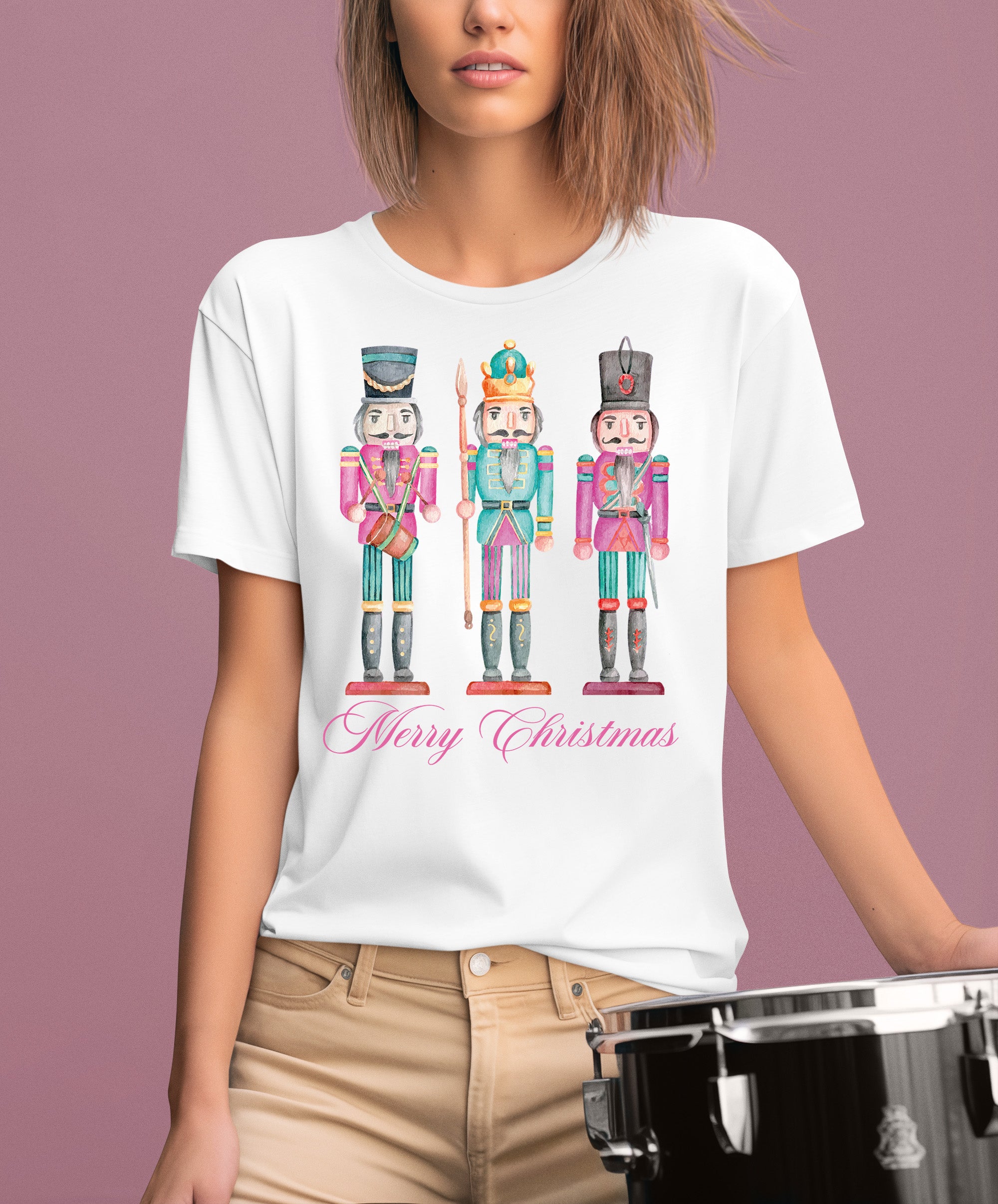 Merry Christmas Statues - Handcrafted Resin Figures for Holiday Collectibles and Display T-Shirt