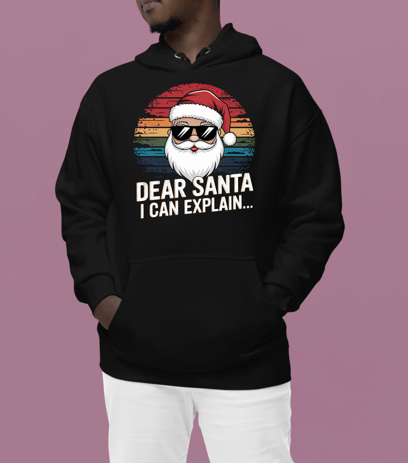 Dear Santa I Can Explain - Funny Christmas Gift Quote for Holiday Cheer & Santa Humor Hoodie