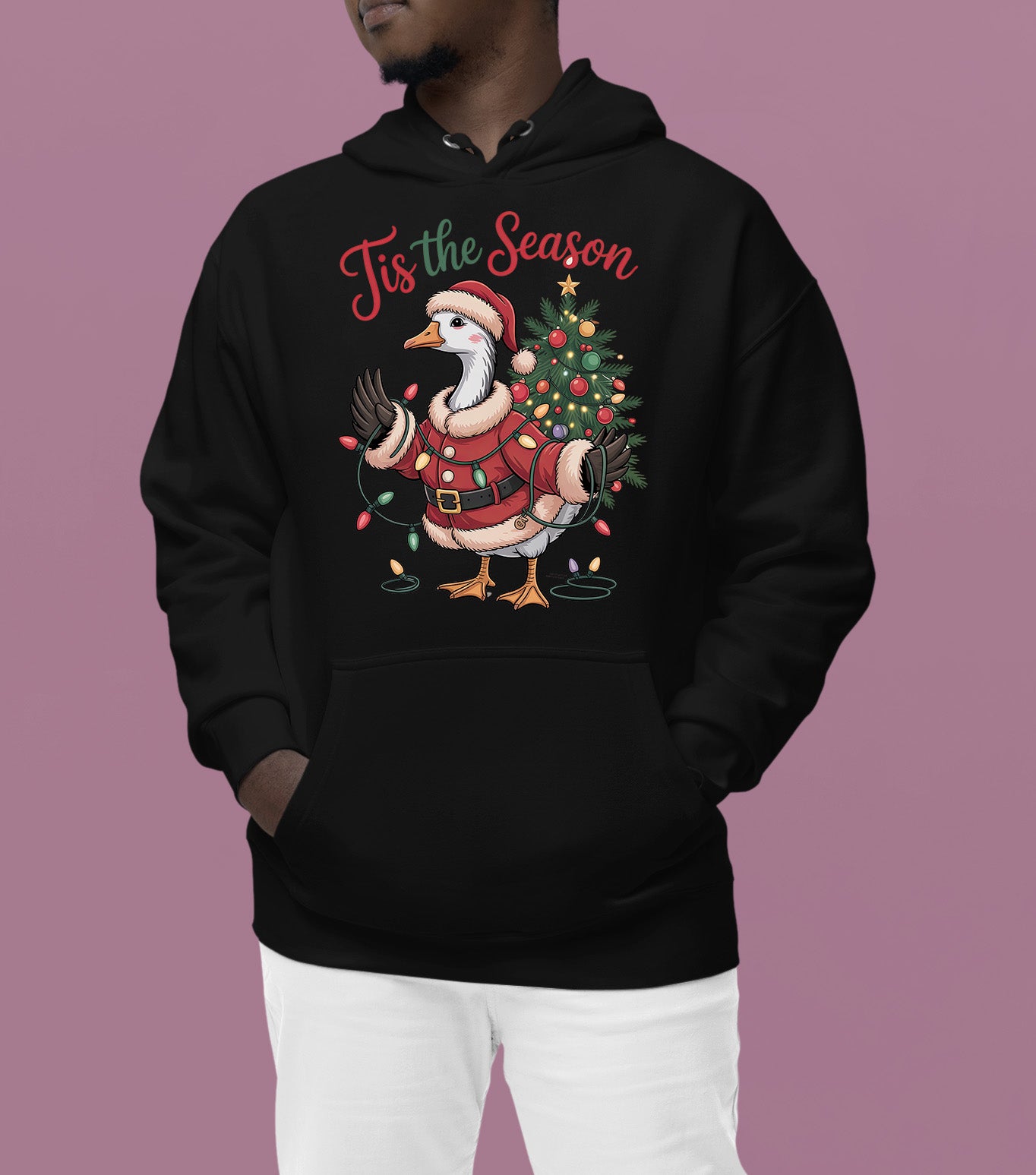 Tis the Season Christmas Clip Art – Festive Typography for Scrapbooking and Seasonal Projects Hoodie