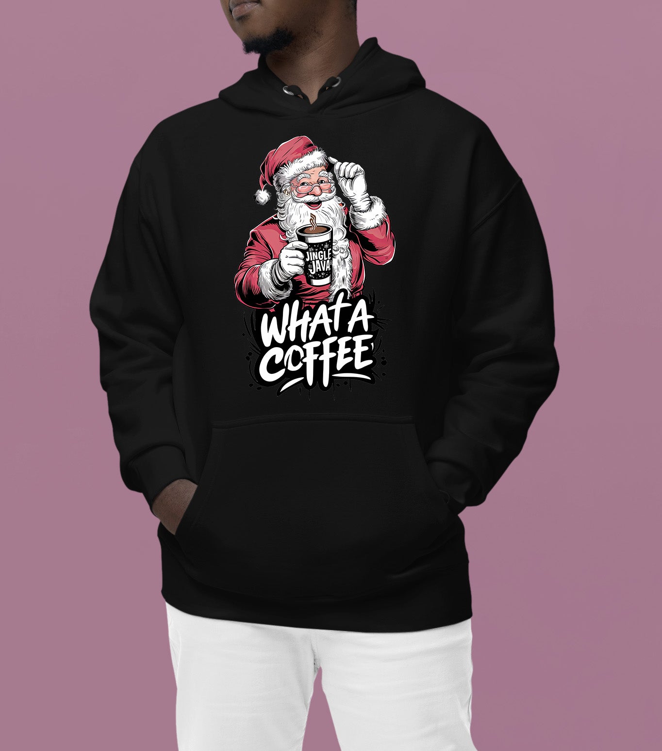 What a Coffee Christmas Mug - Festive Holiday Caffeine Quote Gift for Coffee Lovers Hoodie