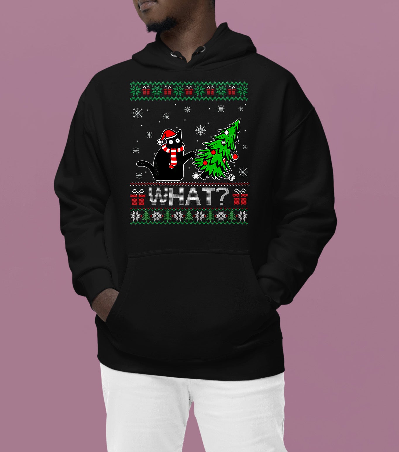 Retro Christmas Vintage Holiday Motif for Crafts, Scrapbooks, and DIY Projects Hoodie