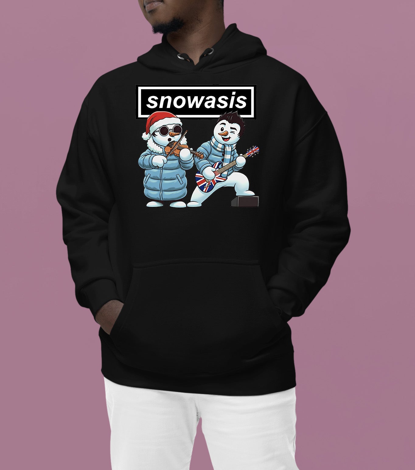 Snowasis Violin Gutar Winking – Christmas Music Themed Charm for Stockings & Holiday Accessories Hoodie
