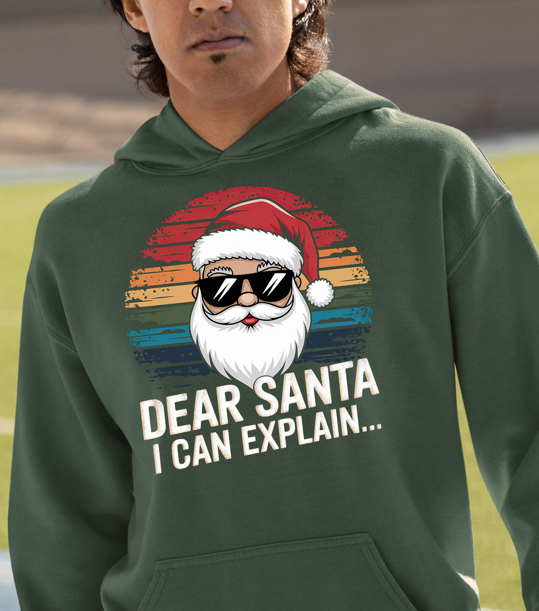 Dear Santa I Can Explain - Funny Christmas Gift Quote for Holiday Cheer & Santa Humor Hoodie