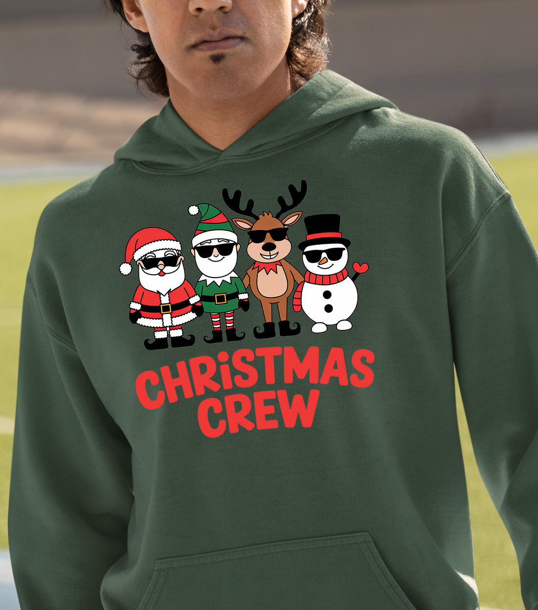 Christmas Crew: Cozy Holiday Squad Gift Idea for Friends & Family | Festive Seasonal Theme Hoodie