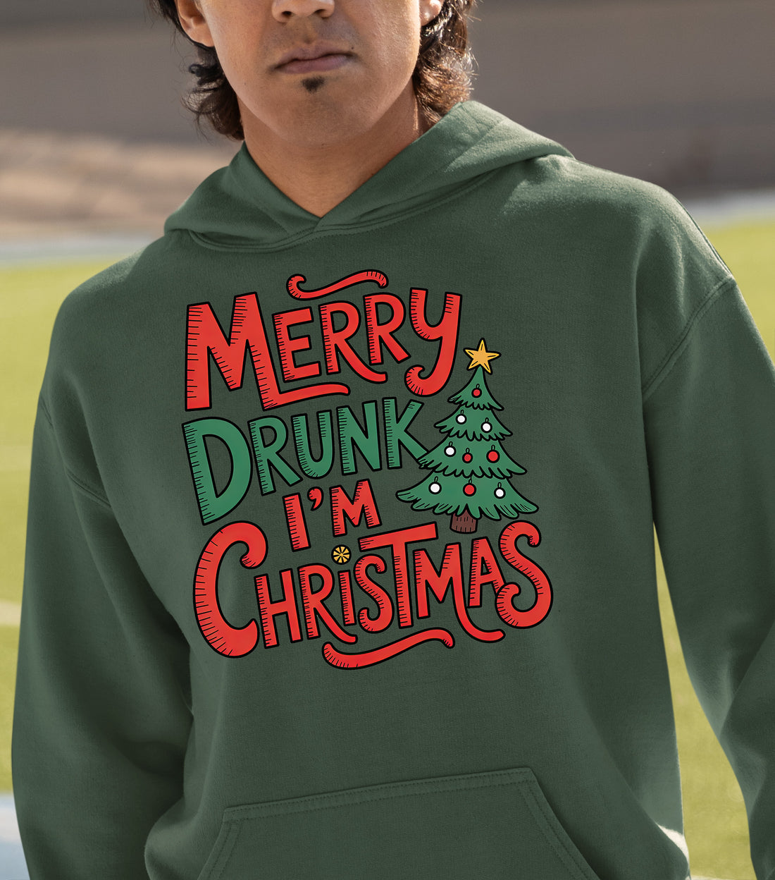 Merry Drunk I'm Christmas - Holiday Humor Gift for Christmas Party, Festive Keepsake, Seasonal Laugh Hoodie