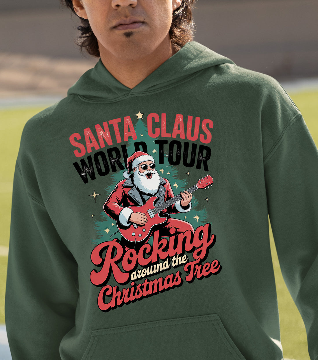 Sand Claus World Tour Christmas Keepsake - Santa Travel Cheer Across the Globe Gift Idea Hoodie