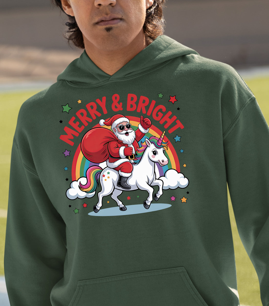 Merry & Bright Christmas Gift Tags for Gift Wrapping - Festive Holiday Labels for Packages Hoodie