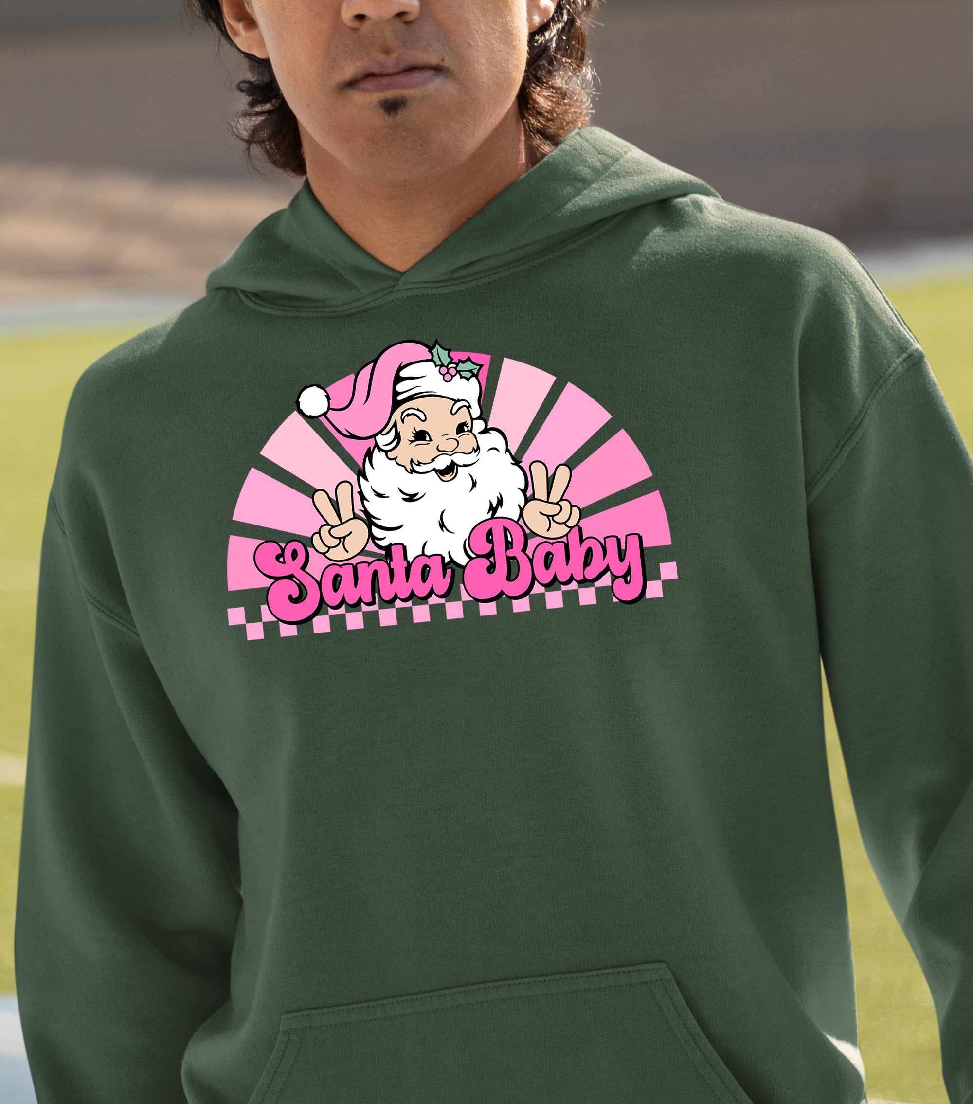 Santa Baby Peace Christmas Theme – Festive Holiday Cheer for Christmas Eve & Seasonal Keepsake Hoodie