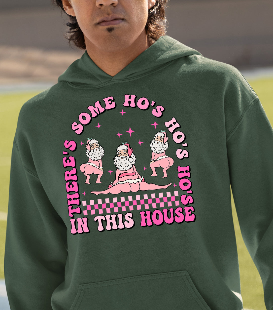 Festive Christmas Scene Art – Cozy Winter Village Illustration, Seasonal Gift for Home & Collectors Hoodie