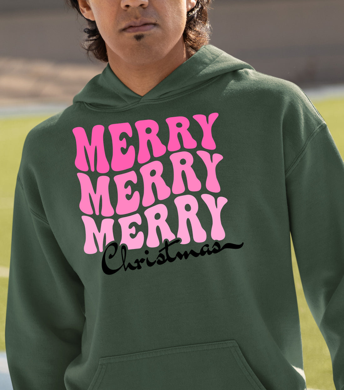 Merry Merry Merry Christmas - Handmade Keepsake Gift for Cozy Festive Cheer Hoodie