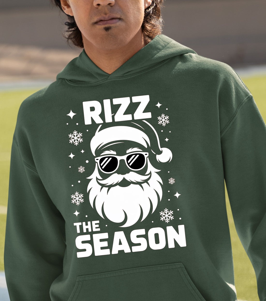Rizz the Season Christmas Collectible, Handmade Holiday Treasure, Festive Seasonal Character for Gift or Display Hoodie