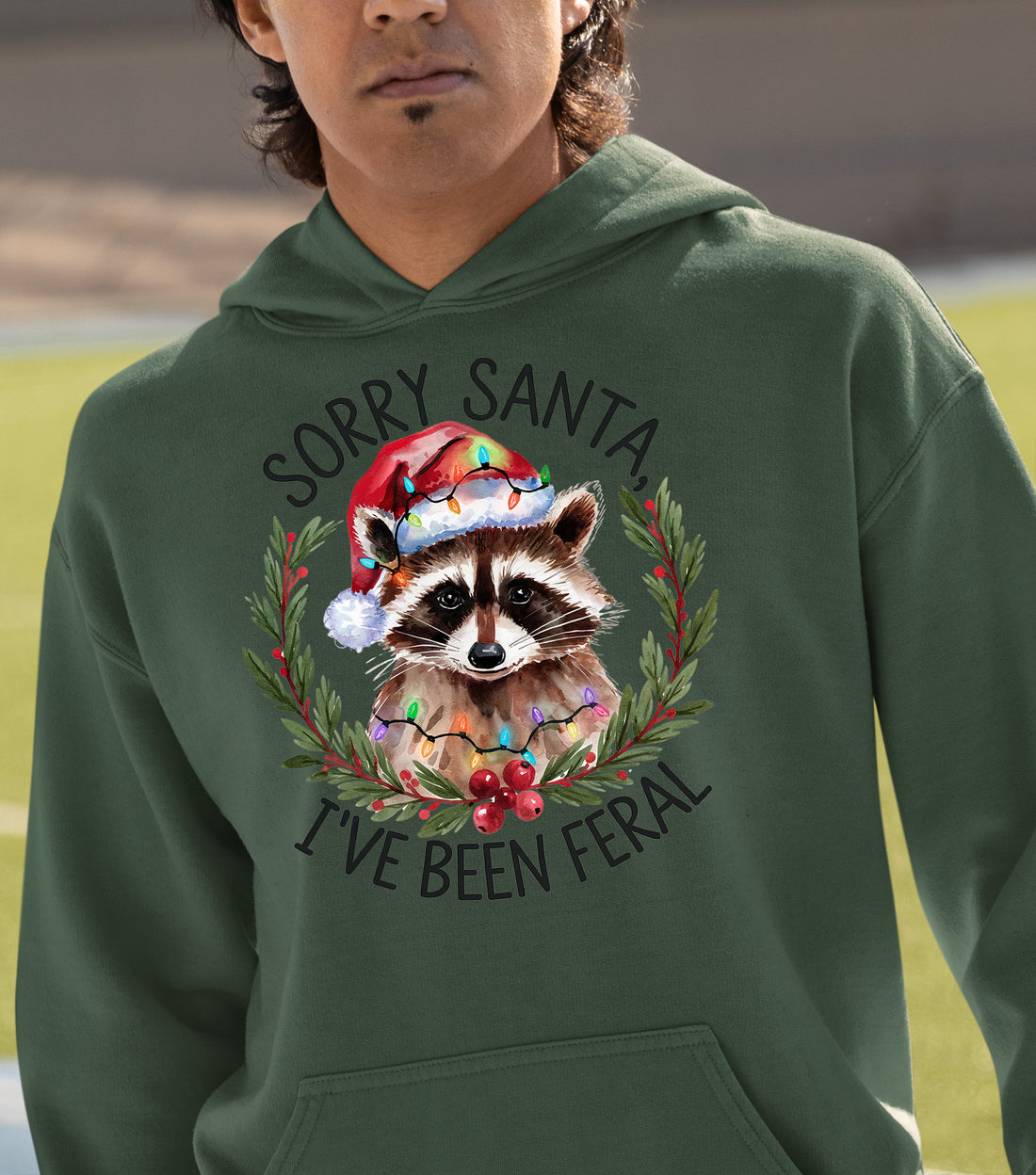 Sorry Santa, I’ve Been Fereal — Christmas Themed Quote for Festive DIY Creations, Holiday Cheer Gift Idea Hoodie