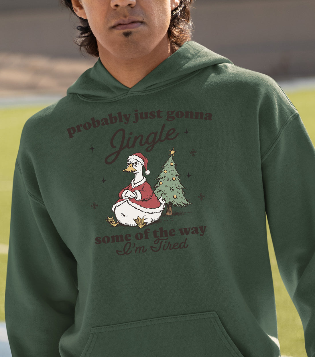 Christmas Joy Collection: Festive accessory with bell charm, sparkling red & green accents for holiday cheer, perfect gift idea, jingle Hoodie