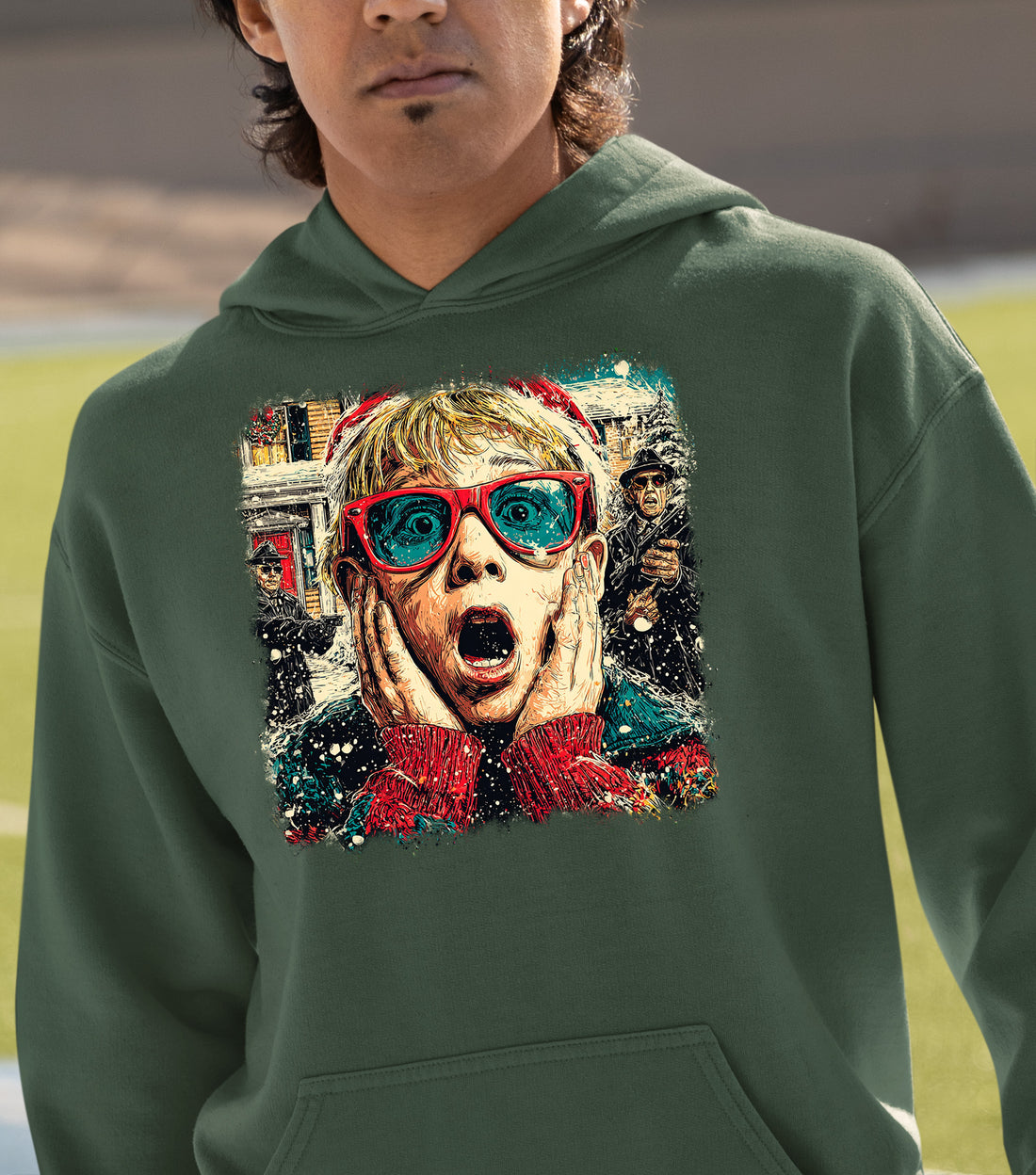McCallister Scream Christmas Moment – Festive Holiday Pop Culture Theme, Cozy Season Tribute, Seasonal Gift Idea Hoodie