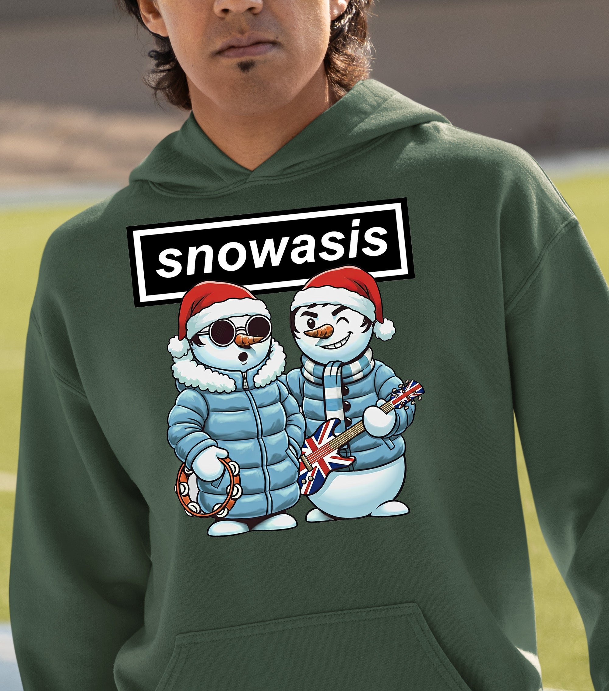 Snowasis Manchester Style Christmas Scene - Festive Seasonal Inspiration, Manchester-Inspired Holiday Vibe Hoodie