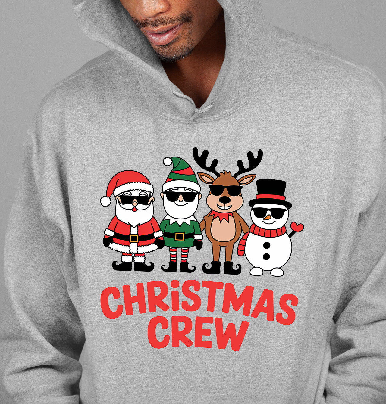 Christmas Crew: Cozy Holiday Squad Gift Idea for Friends & Family | Festive Seasonal Theme Hoodie