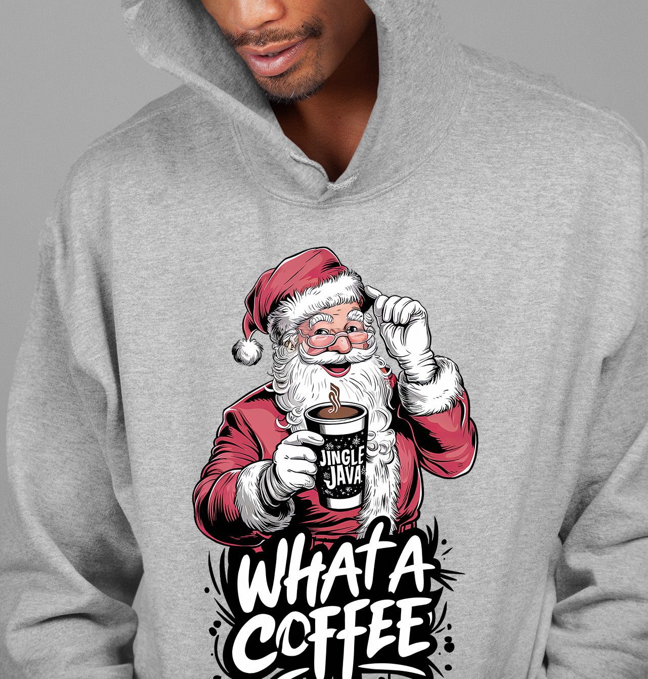What a Coffee Christmas Mug - Festive Holiday Caffeine Quote Gift for Coffee Lovers Hoodie