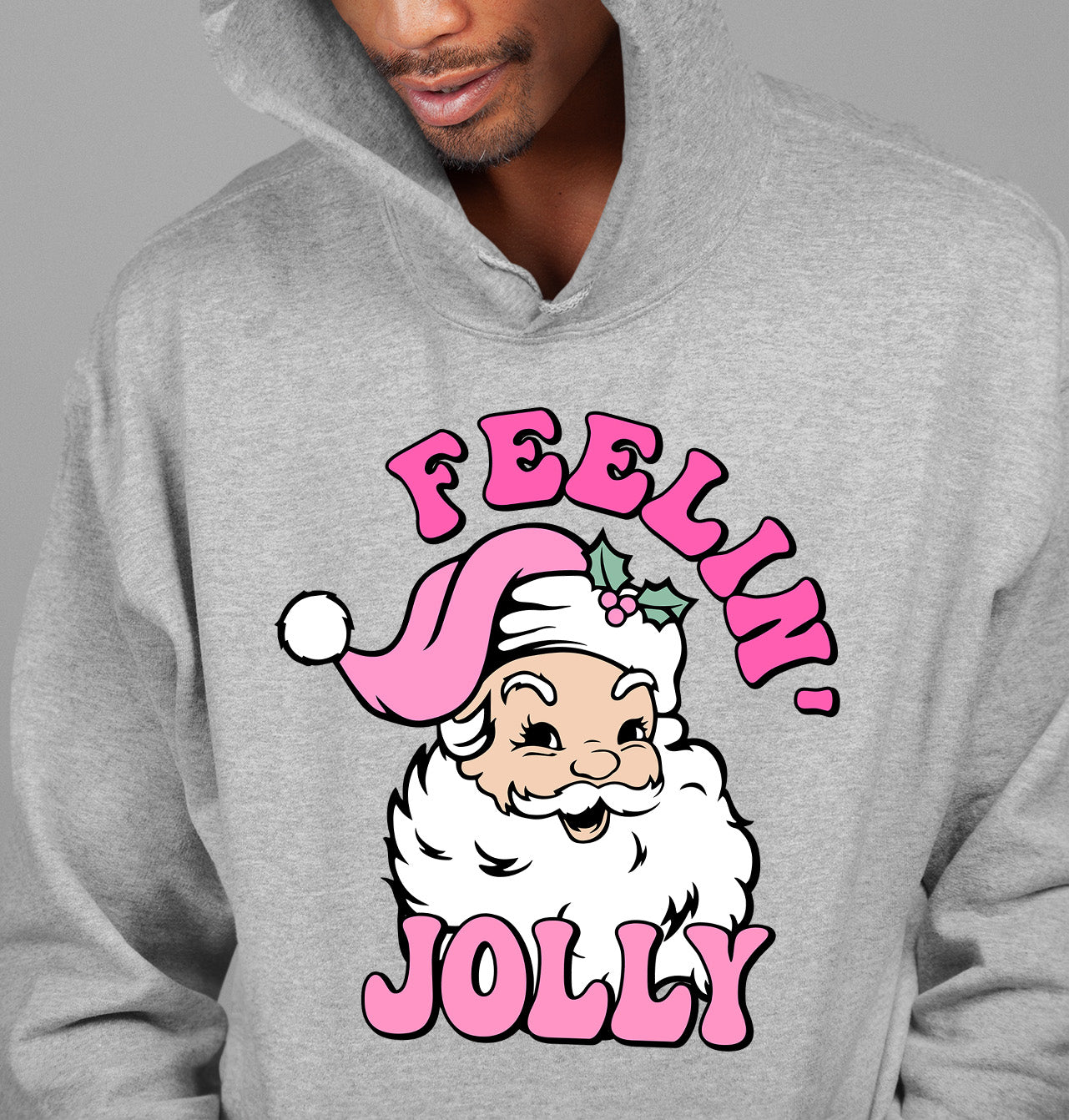 Feelin Jolly Christmas Theme for Festive Lovers - Cozy Seasonal Gift Idea Hoodie