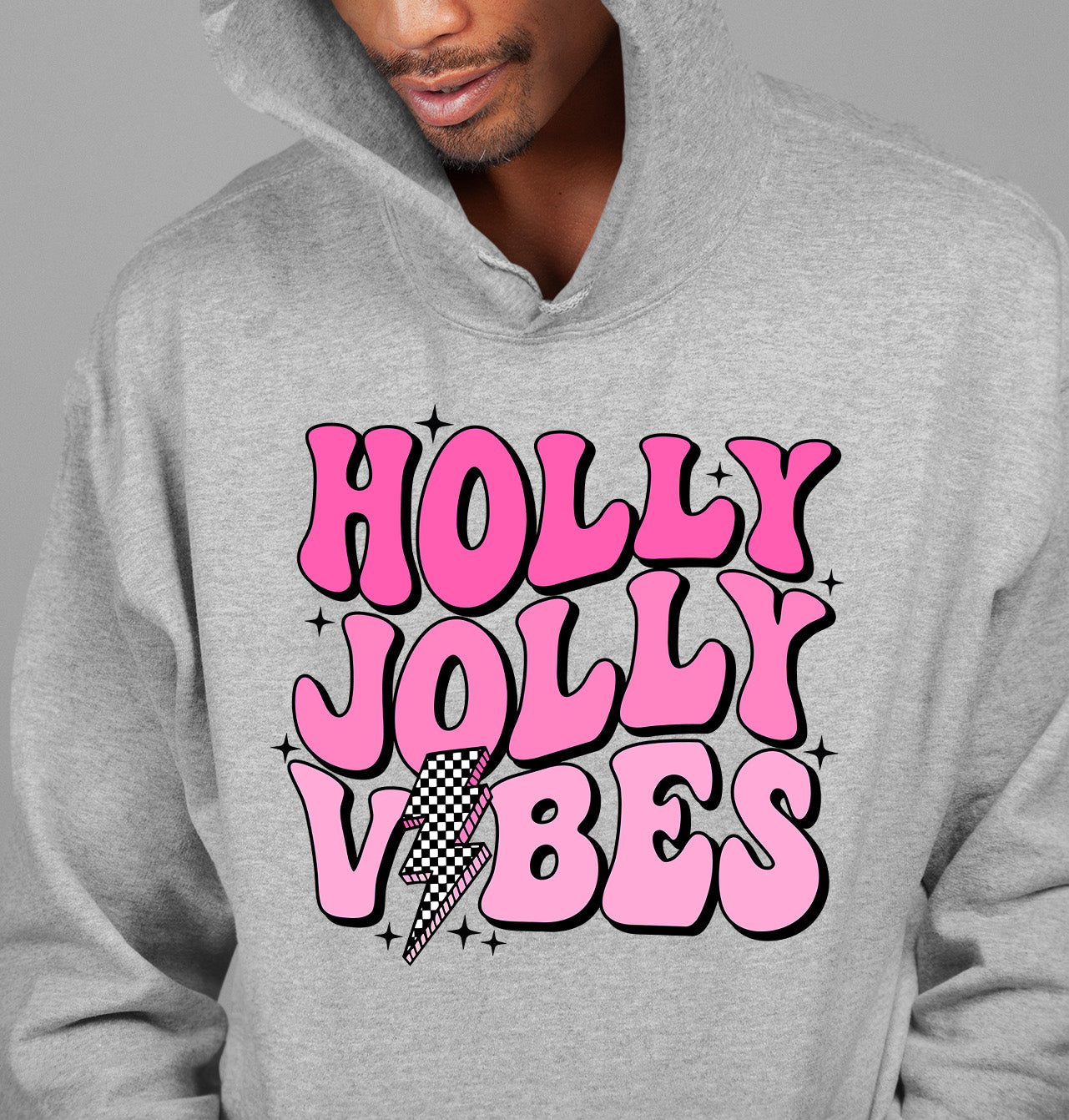 Holly Jolly Vibes Christmas Mood - Festive Seasonal Cheer, Cozy Holiday Spirit, Gift Idea for Winter Nights Hoodie