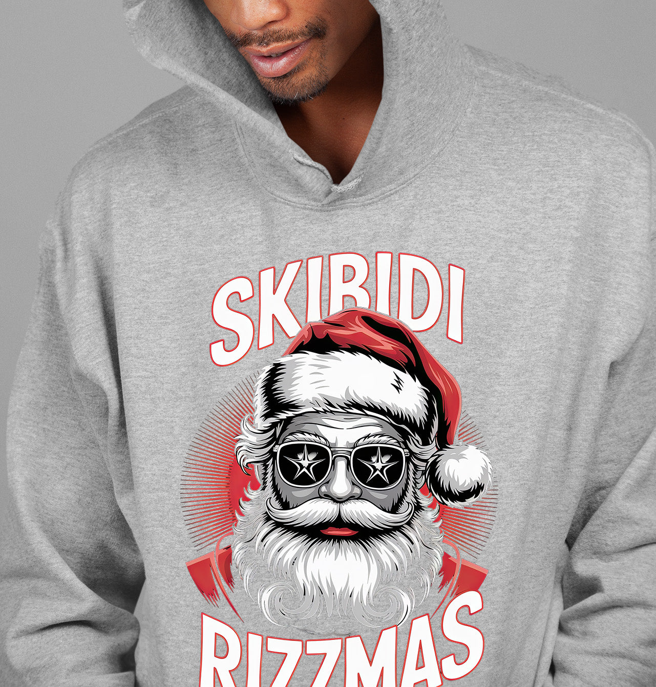 Skibidi Rizzmass Grovey Santa Christmas Spirit Gift Idea for Pop Culture Fans Hoodie