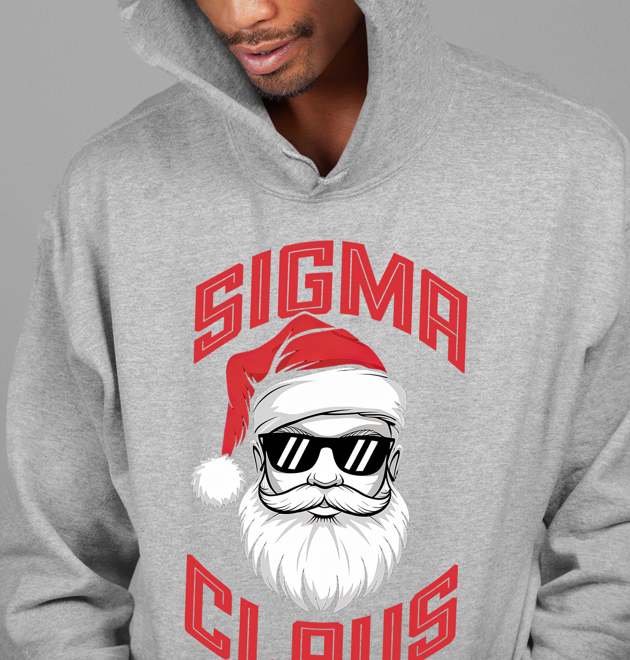 Sigma Claus Christmas Santa Illustration - Festive Holiday Artwork for Seasonal Cheer Hoodie
