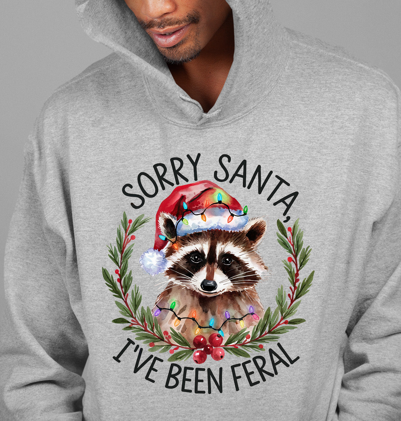 Sorry Santa, I’ve Been Fereal — Christmas Themed Quote for Festive DIY Creations, Holiday Cheer Gift Idea Hoodie