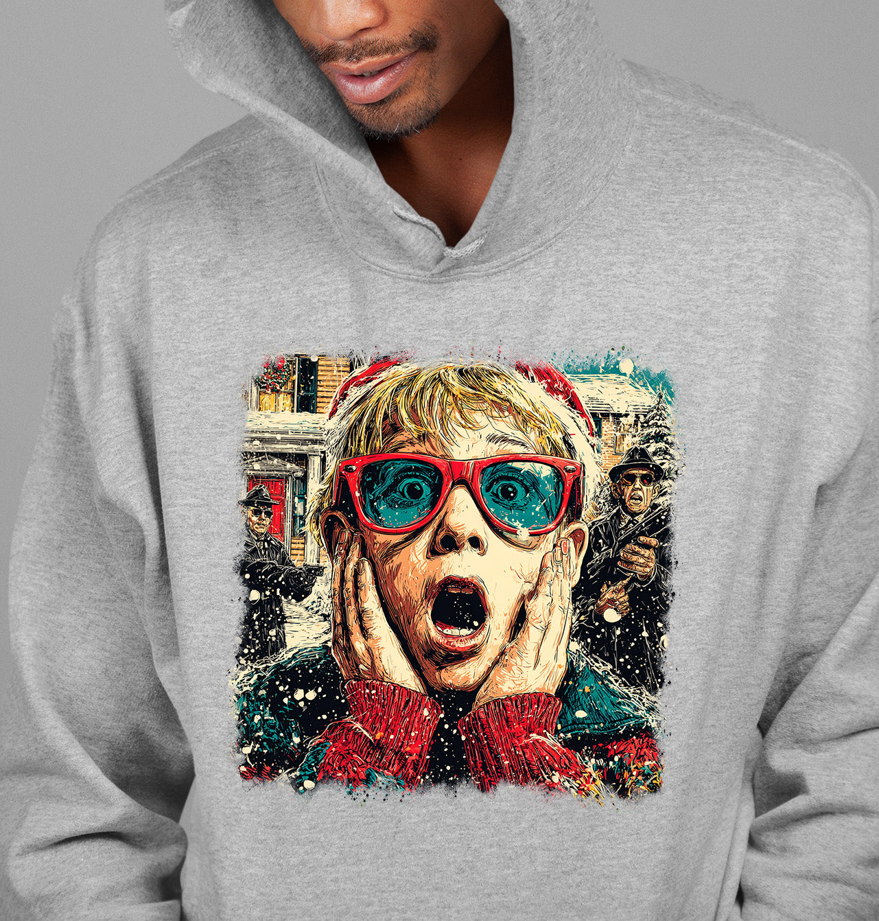 McCallister Scream Christmas Moment – Festive Holiday Pop Culture Theme, Cozy Season Tribute, Seasonal Gift Idea Hoodie