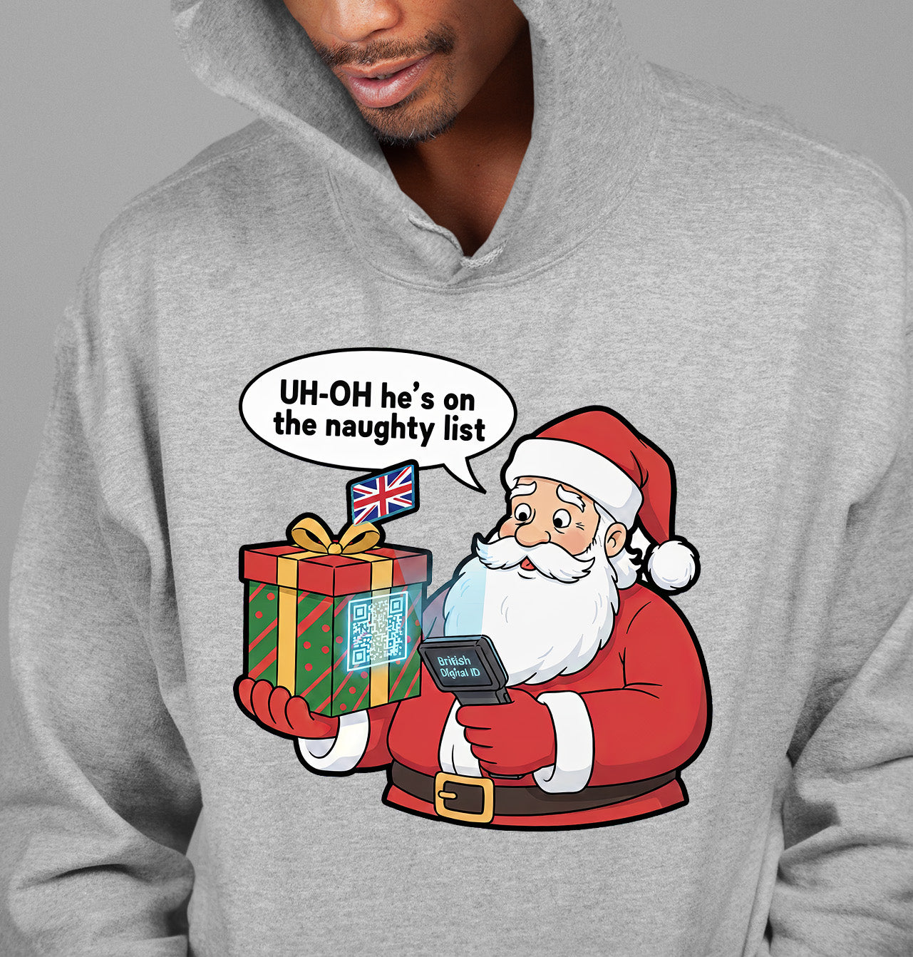 Digital ID Christmas Theme, Festive Identity Template, Holiday Branding Mockup, Editable Badge for Seasonal Greetings Hoodie