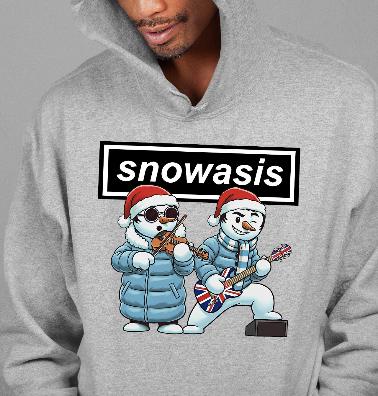 Snowasis Guitar and Violin Christmas Keepsake Gift for Music Lovers Hoodie