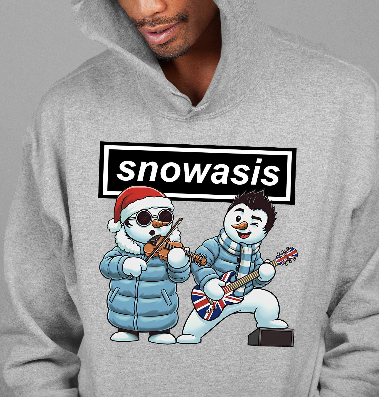 Snowasis Violin Gutar Winking – Christmas Music Themed Charm for Stockings & Holiday Accessories Hoodie