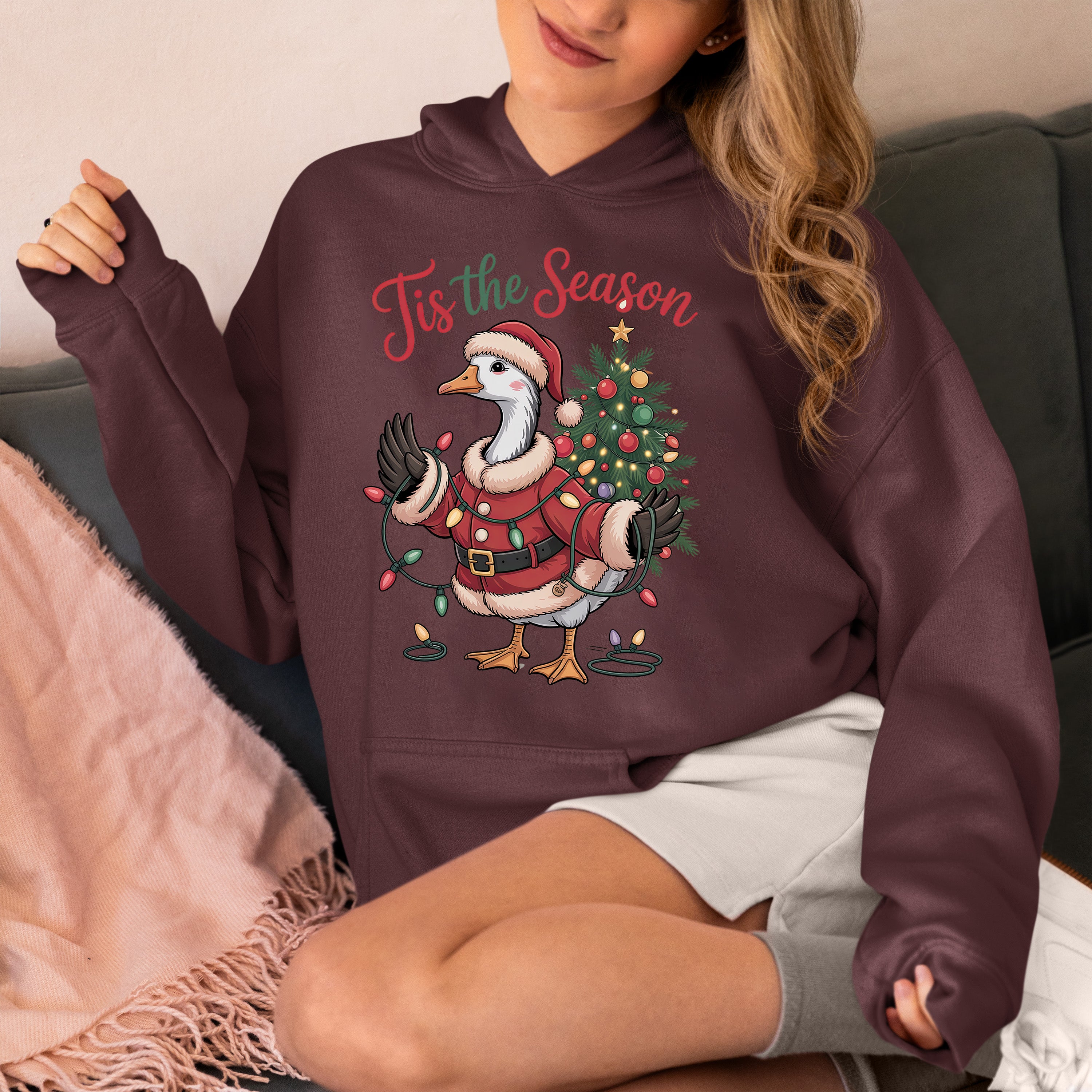Tis the Season Christmas Clip Art – Festive Typography for Scrapbooking and Seasonal Projects Hoodie