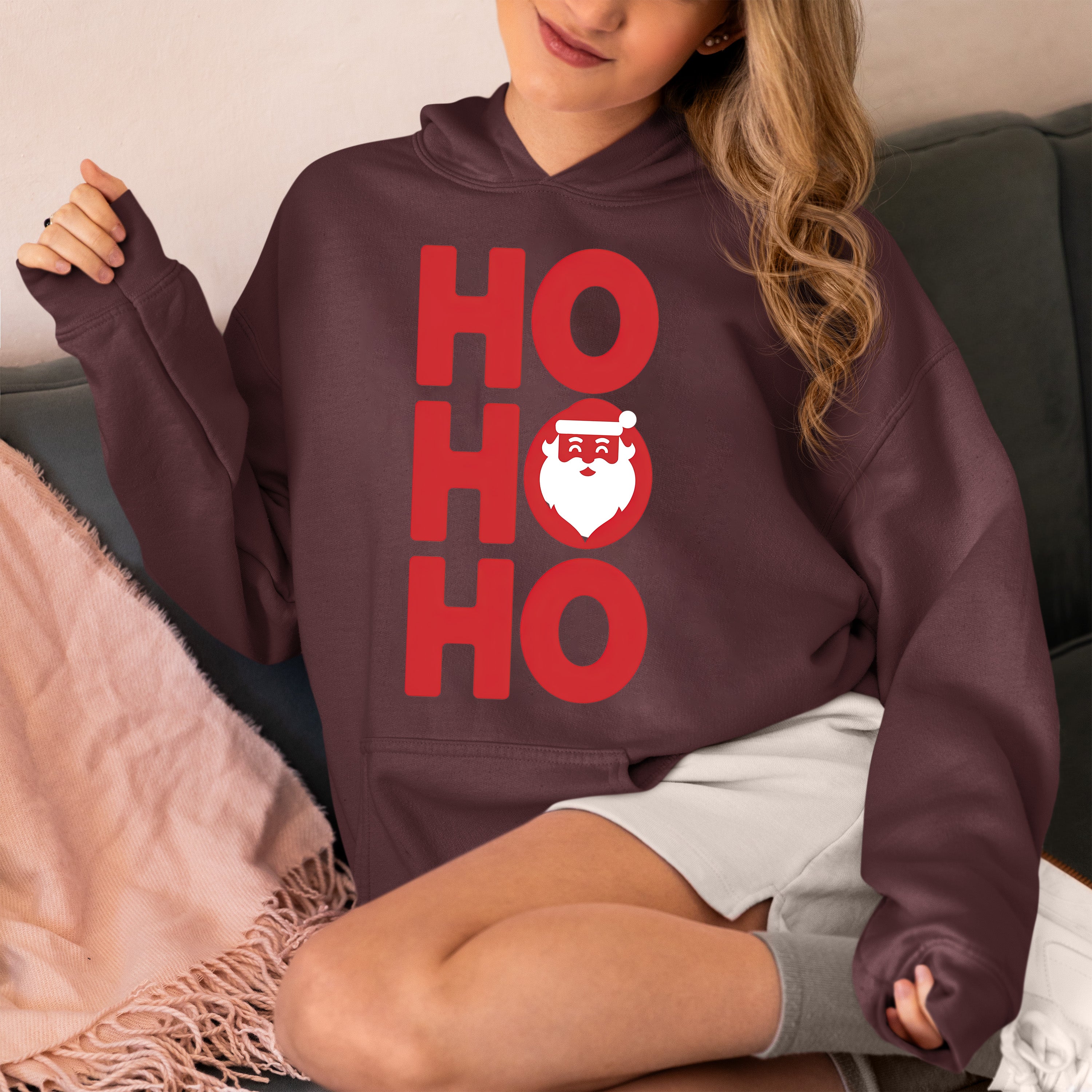 Ho Ho Ho Christmas Cheer — Festive Seasonal Joy for the Holidays, Merry & Bright Hoodie