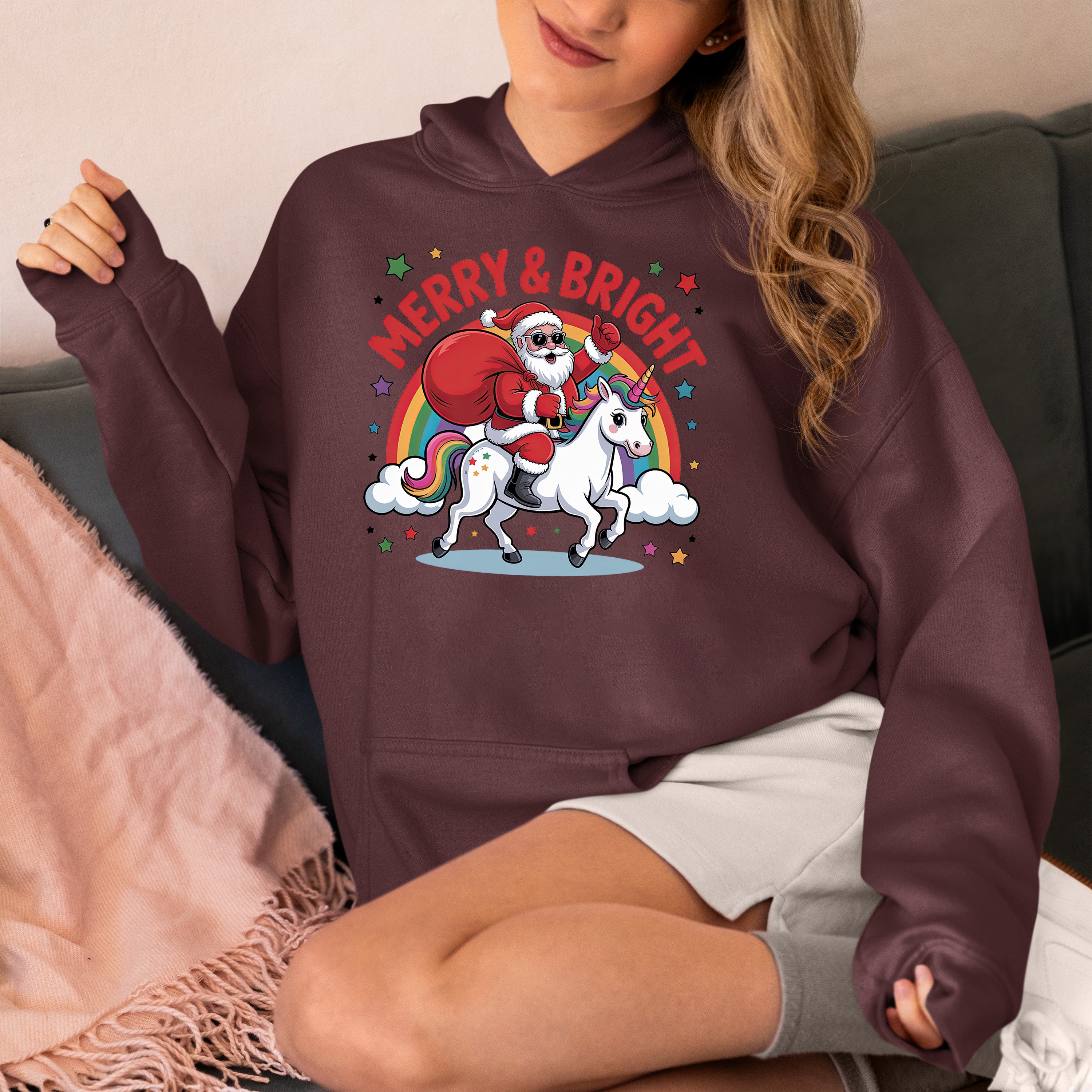 Merry & Bright Christmas Gift Tags for Gift Wrapping - Festive Holiday Labels for Packages Hoodie