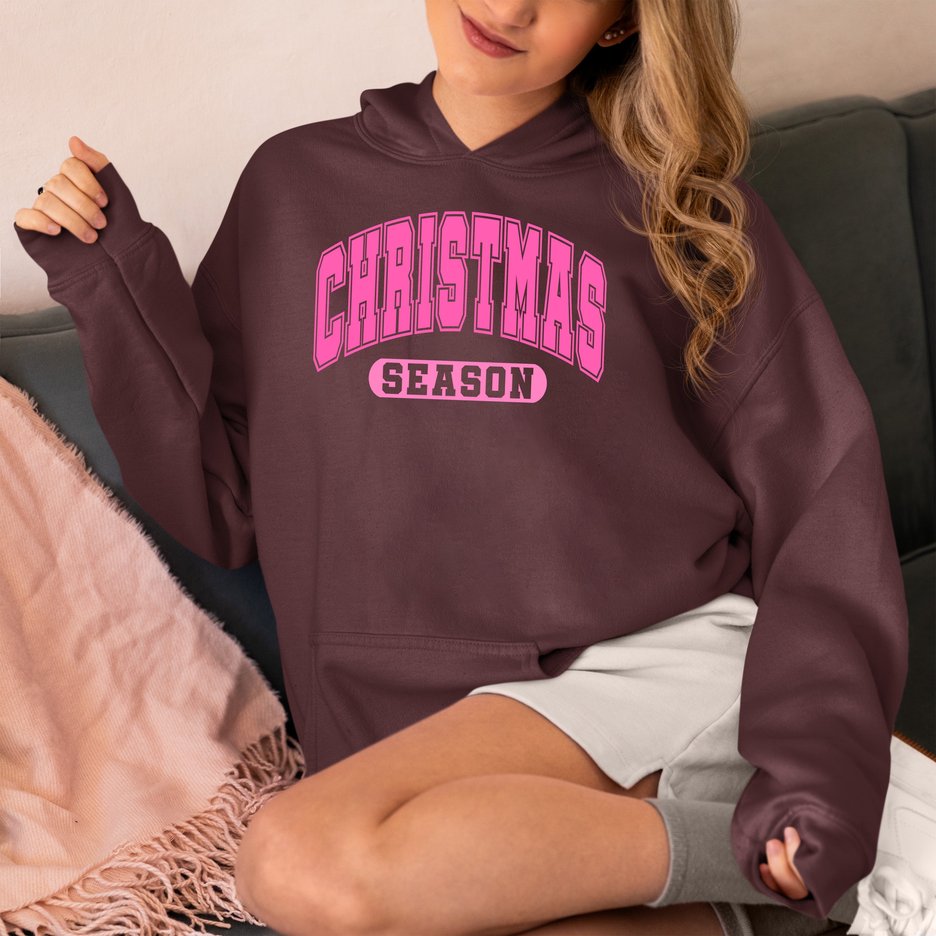 Handmade Christmas Season Keepsake for Holiday Gift | Festive Winter Magic, Cozy & Timeless Treasure Hoodie