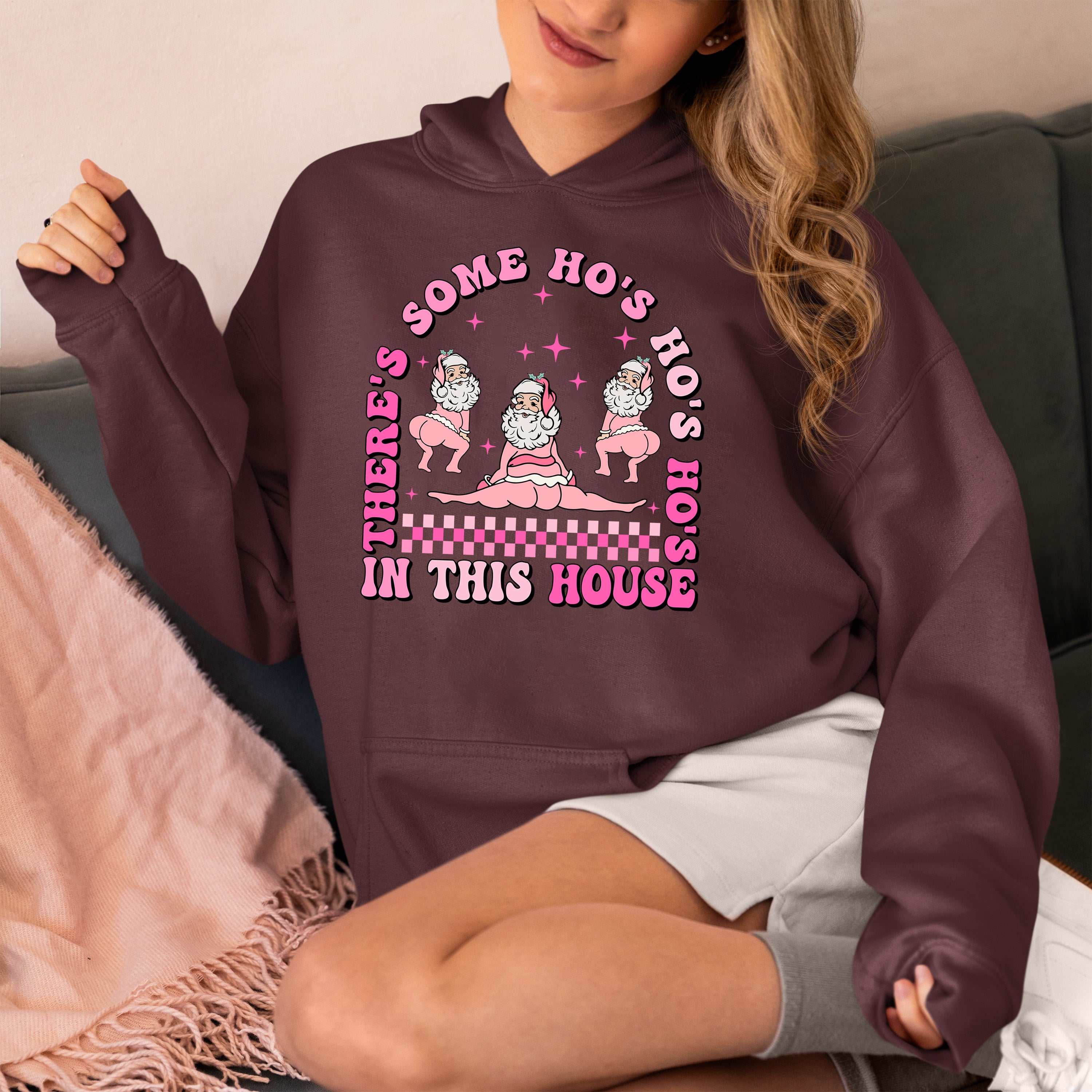 Festive Christmas Scene Art – Cozy Winter Village Illustration, Seasonal Gift for Home & Collectors Hoodie