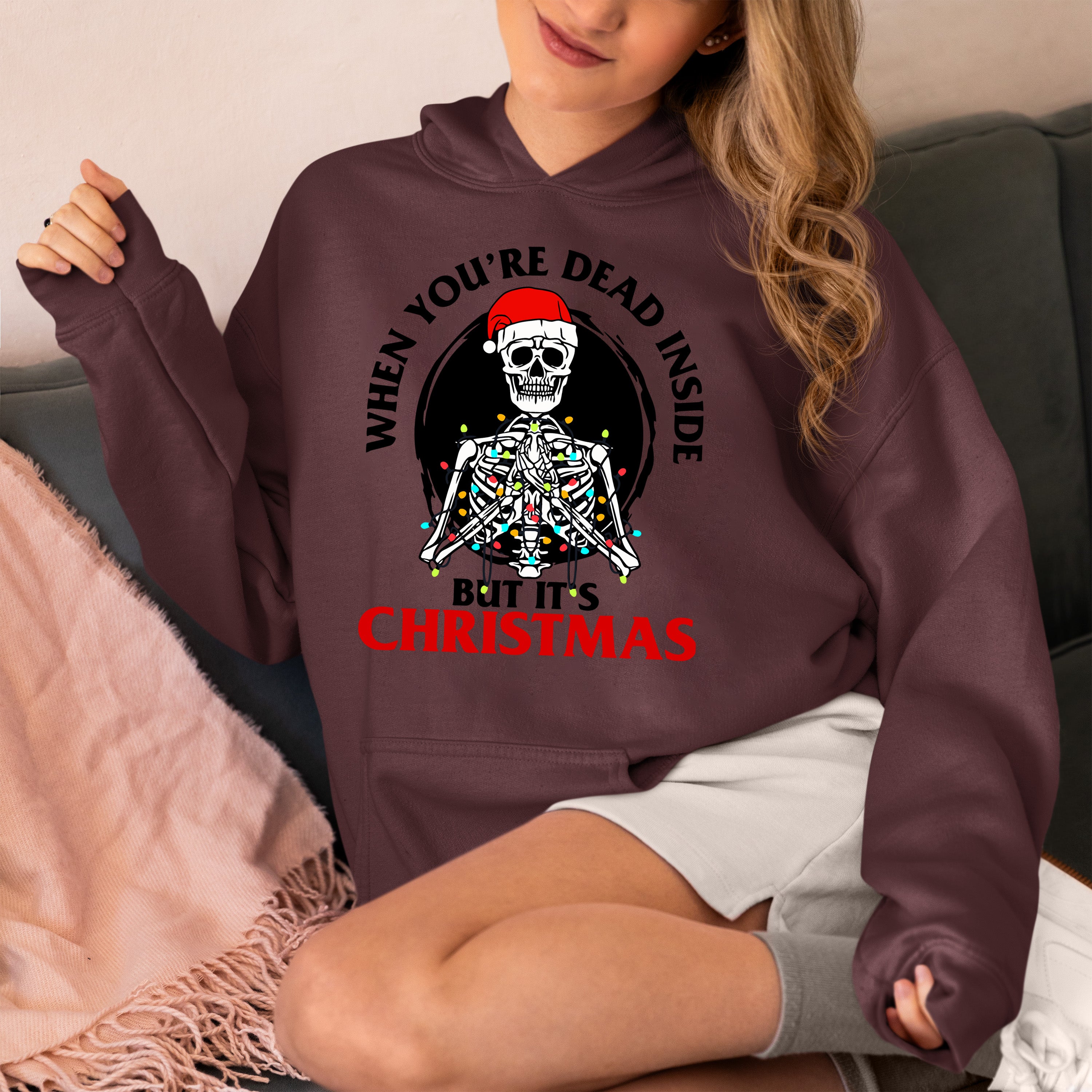 Christmas Cozy Gift Idea, Handmade Holiday Treasure for Winter Cheer, Festive Seasonal Keepsake, Unique Seasonal Craft Hoodie