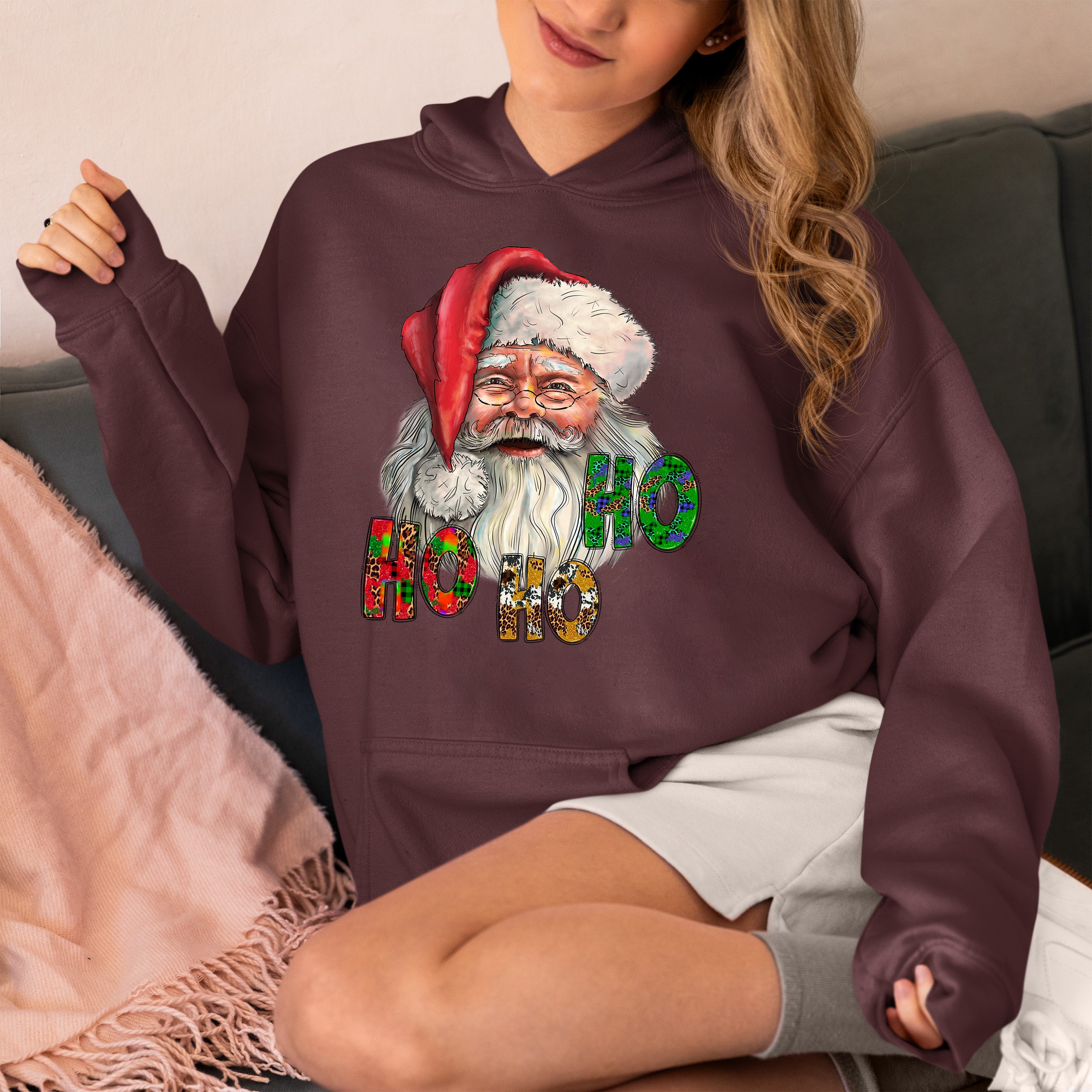 Ho Ho Ho Santa Christmas Festive Holiday Keepsake Gift Idea Hoodie