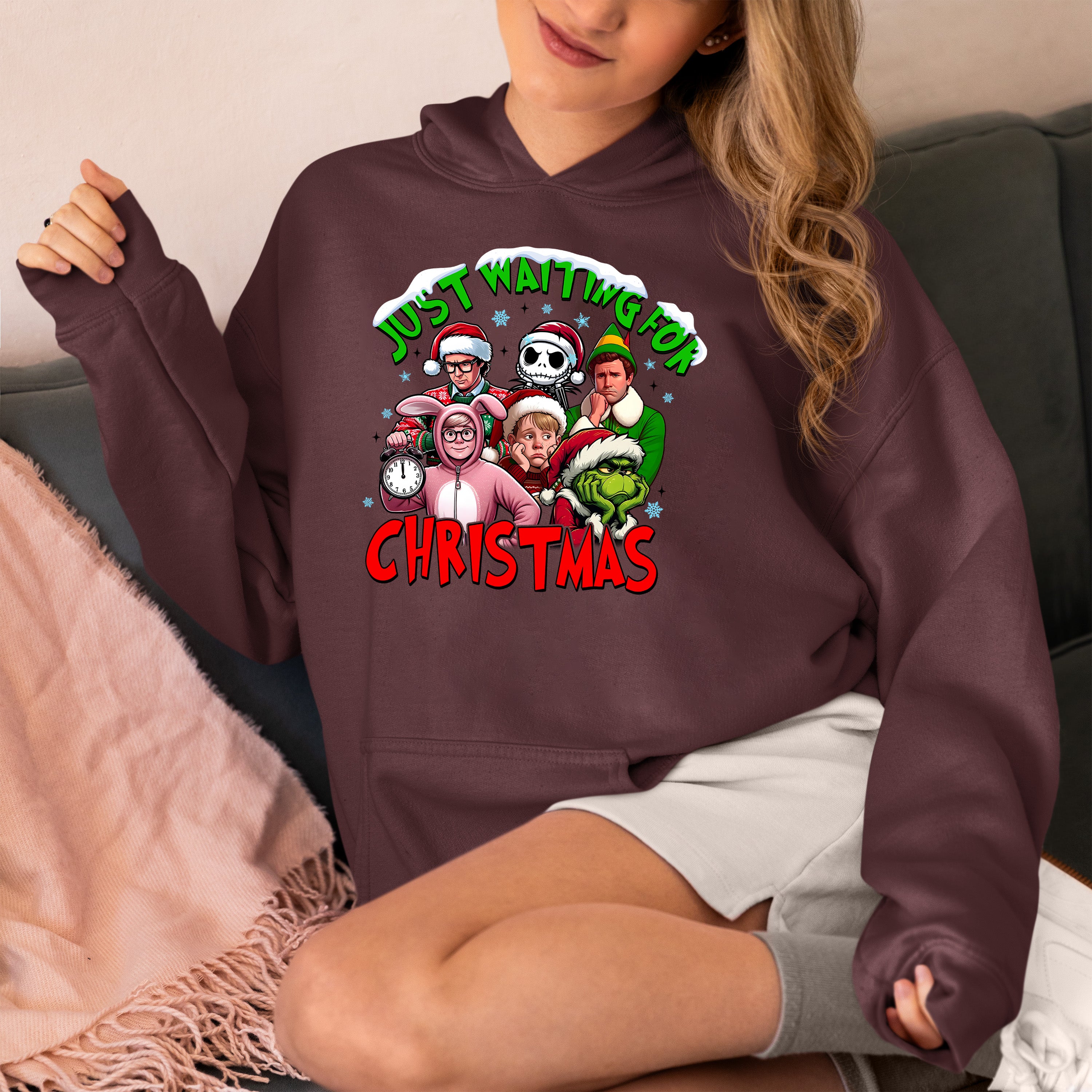 Christmas Cozy Keepsake - Handmade Holiday Gift for Winter Season, Rustic Christmas Charm, Festive Collectible for Shelf Hoodie