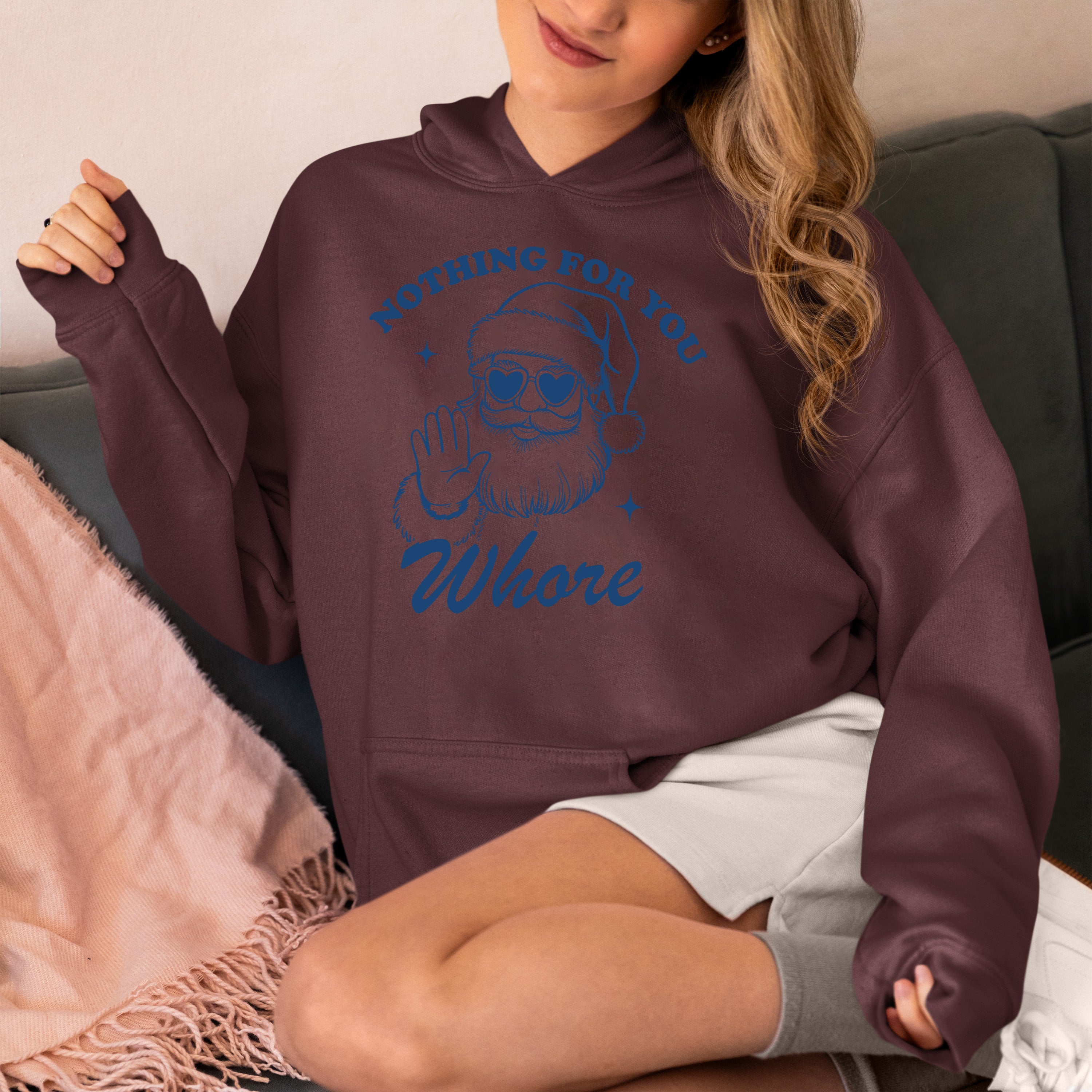 Cozy Christmas Village Scene – Snowy Night, Festive Holiday Artwork, Timeless Seasonal Art Hoodie