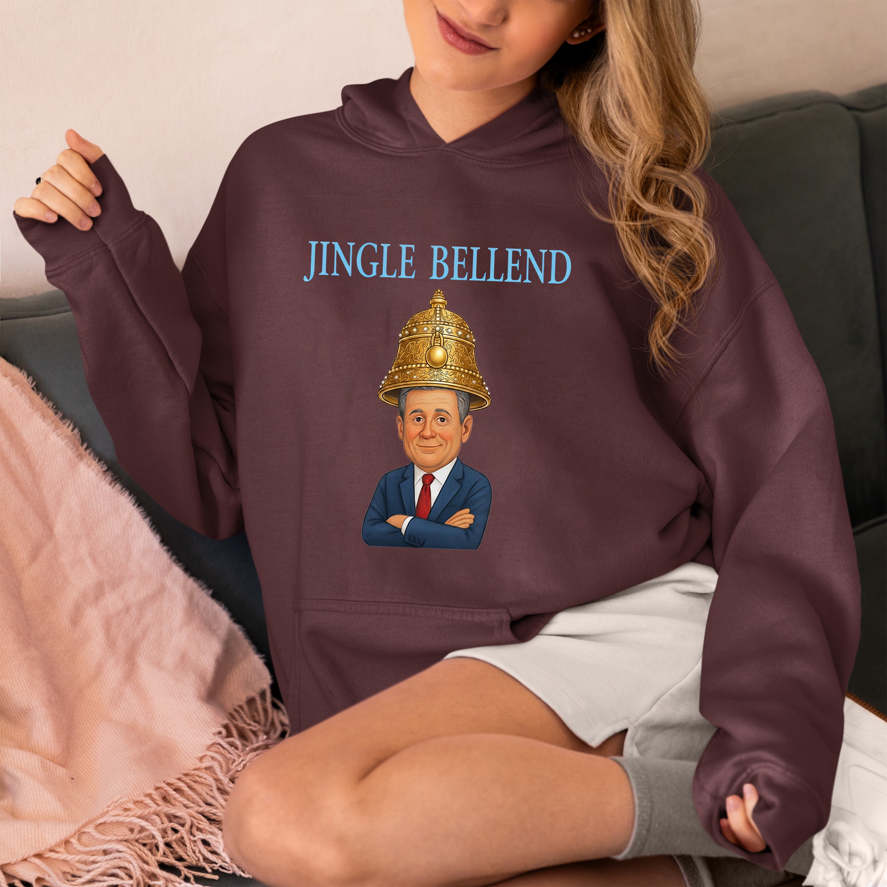 Jingle Bellend – Christmas Cheer Jewelry, Festive Holiday Accessory, Yuletide Sparkle Gift, Seasonal Celebration Hoodie