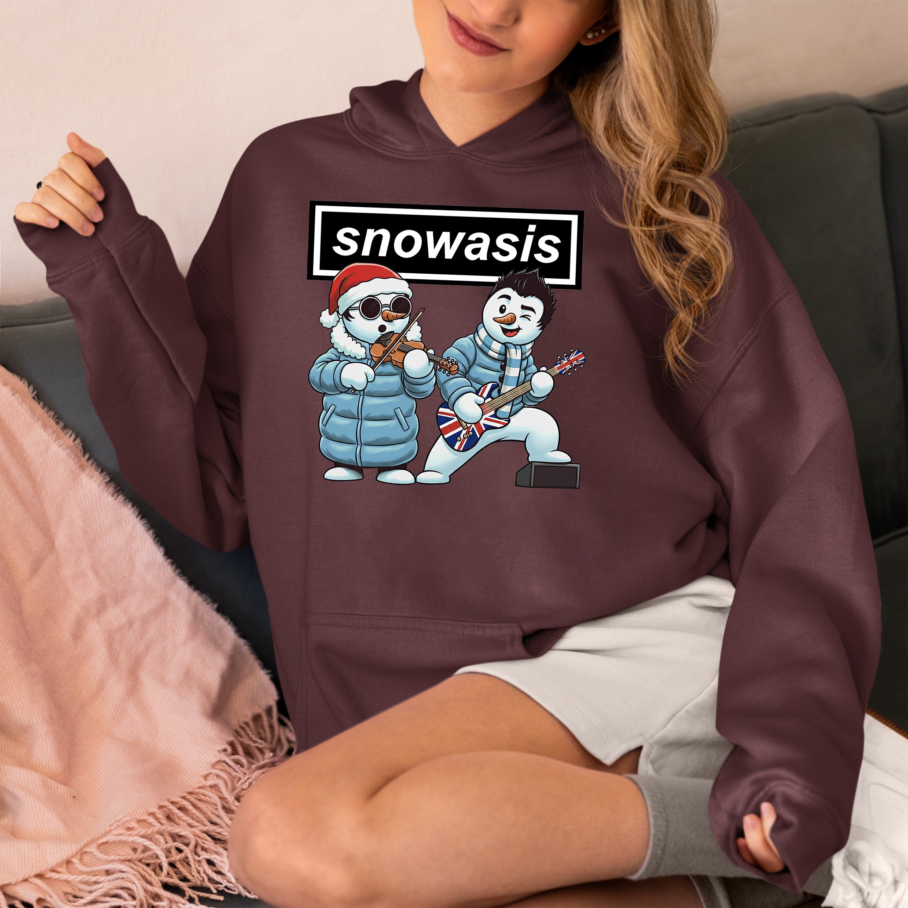 Snowasis Violin Gutar Winking – Christmas Music Themed Charm for Stockings & Holiday Accessories Hoodie